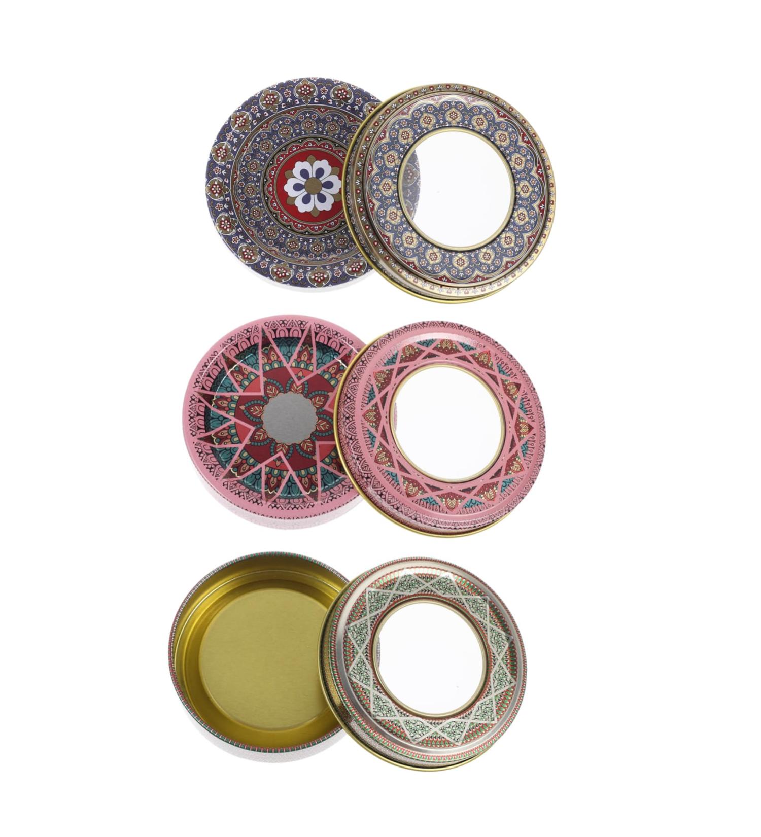 Alipis 3pcs Tin Box Metal Container with Lid Saffrons Cans Wrapping Boxes Seal Travel Metal Can - Buy Online on GoSupps.com
