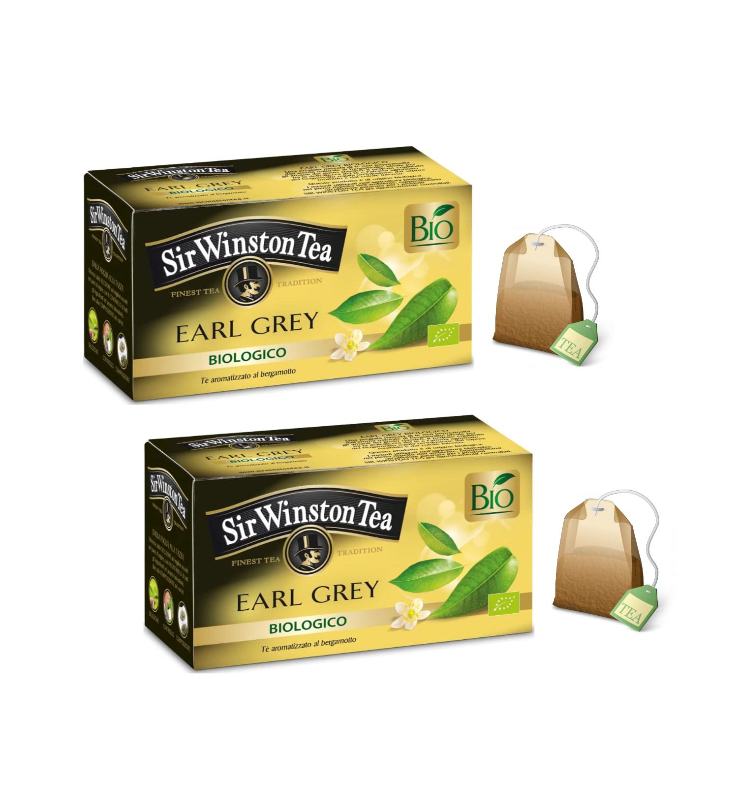 Sir Wiston Tea Bergamot Organic Black Tea - 2 x 20 Bags (70 grams) - Buy Online on GoSupps.com