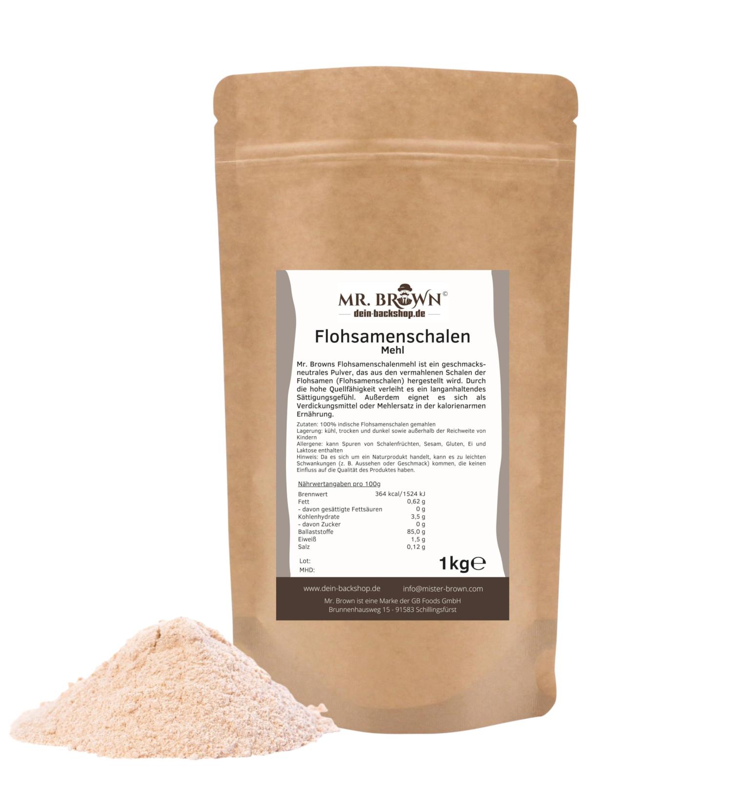 Buy 1kg Psyllium Husk Flour Powder - Vegan 99% Purity - International Shipping - Buy Online on GoSupps.com