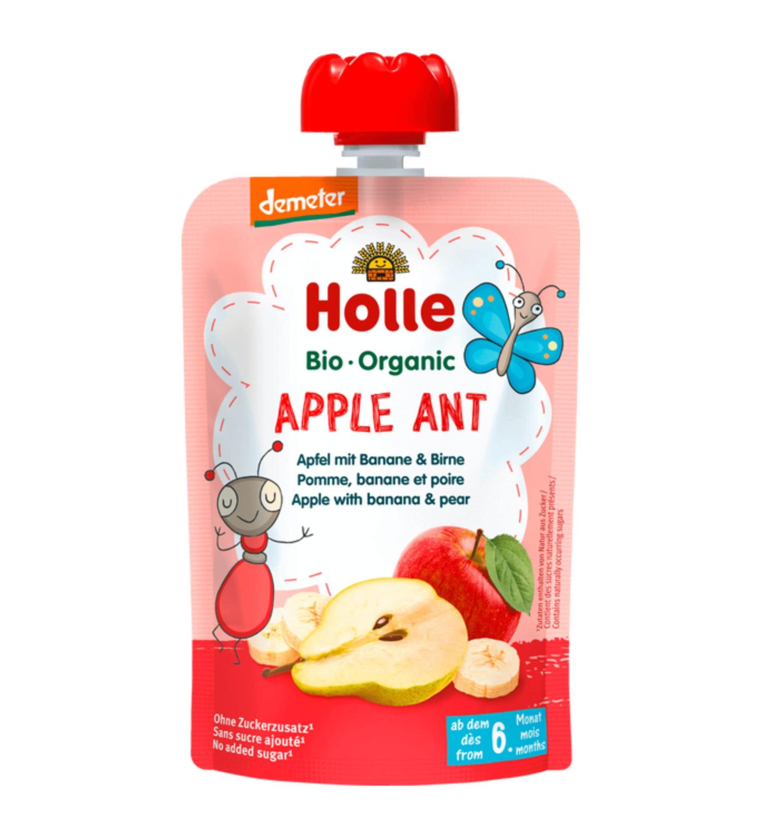 Holle Pouchy Organic Apple Banana Pear Water Bottle +6m 100g - Buy Online on GoSupps.com