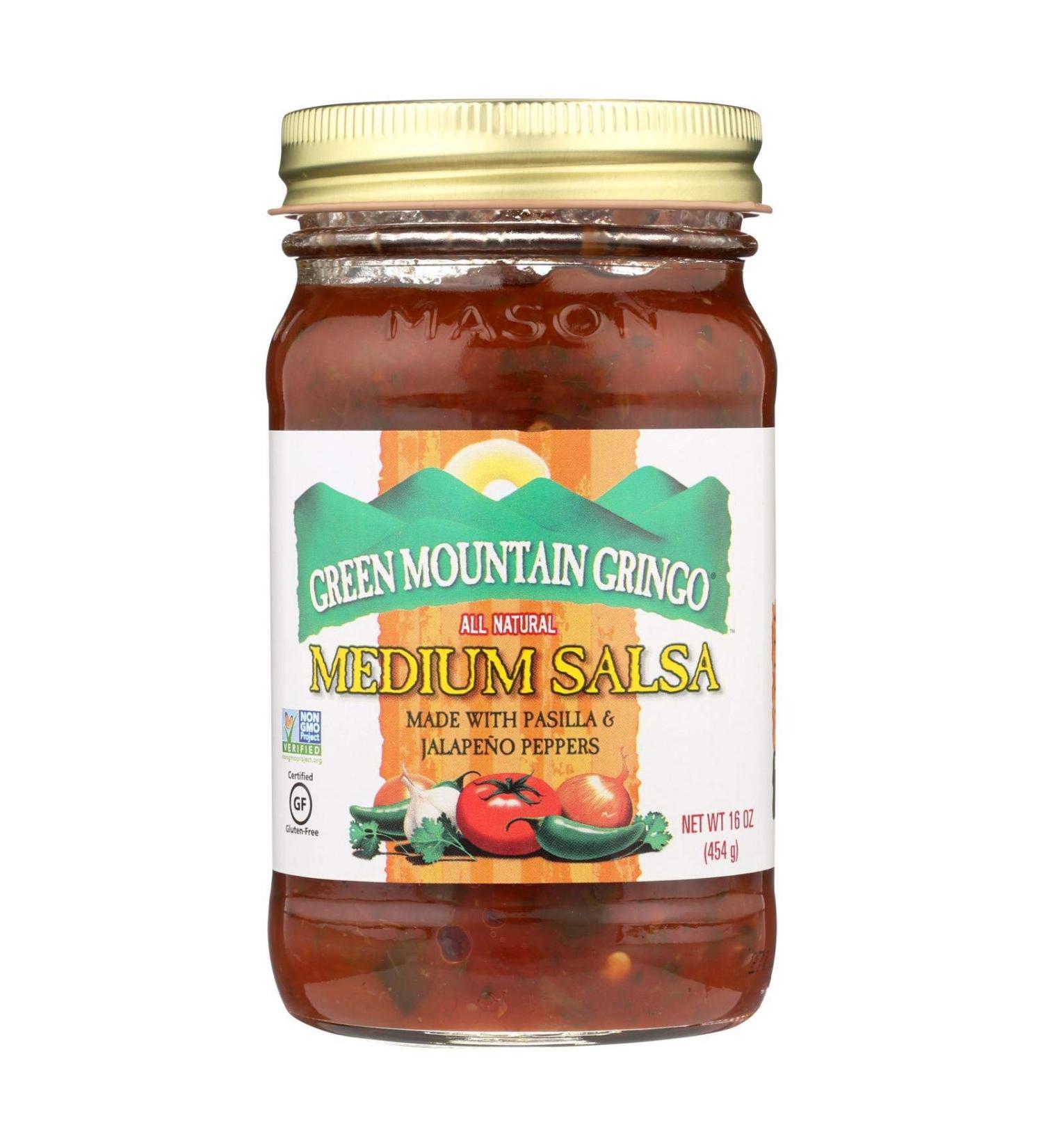 Green Mountain Gringo Medium Salsa - 16 oz (12 Pack) | Authentic Flavor for Your Dishes - Buy Online on GoSupps.com