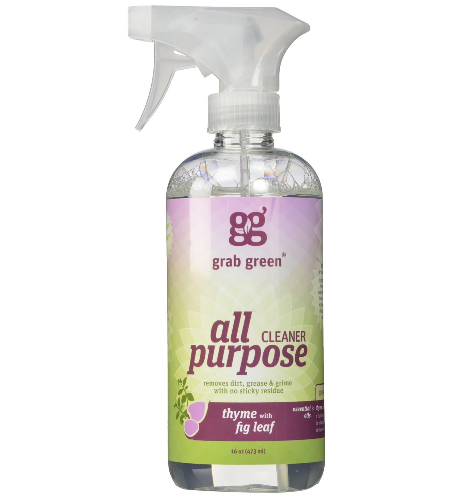 Grab Green All-Purpose Cleaner - Thyme & Fig Leaf 16 oz | Eco-Friendly & Effective - Buy Online on GoSupps.com