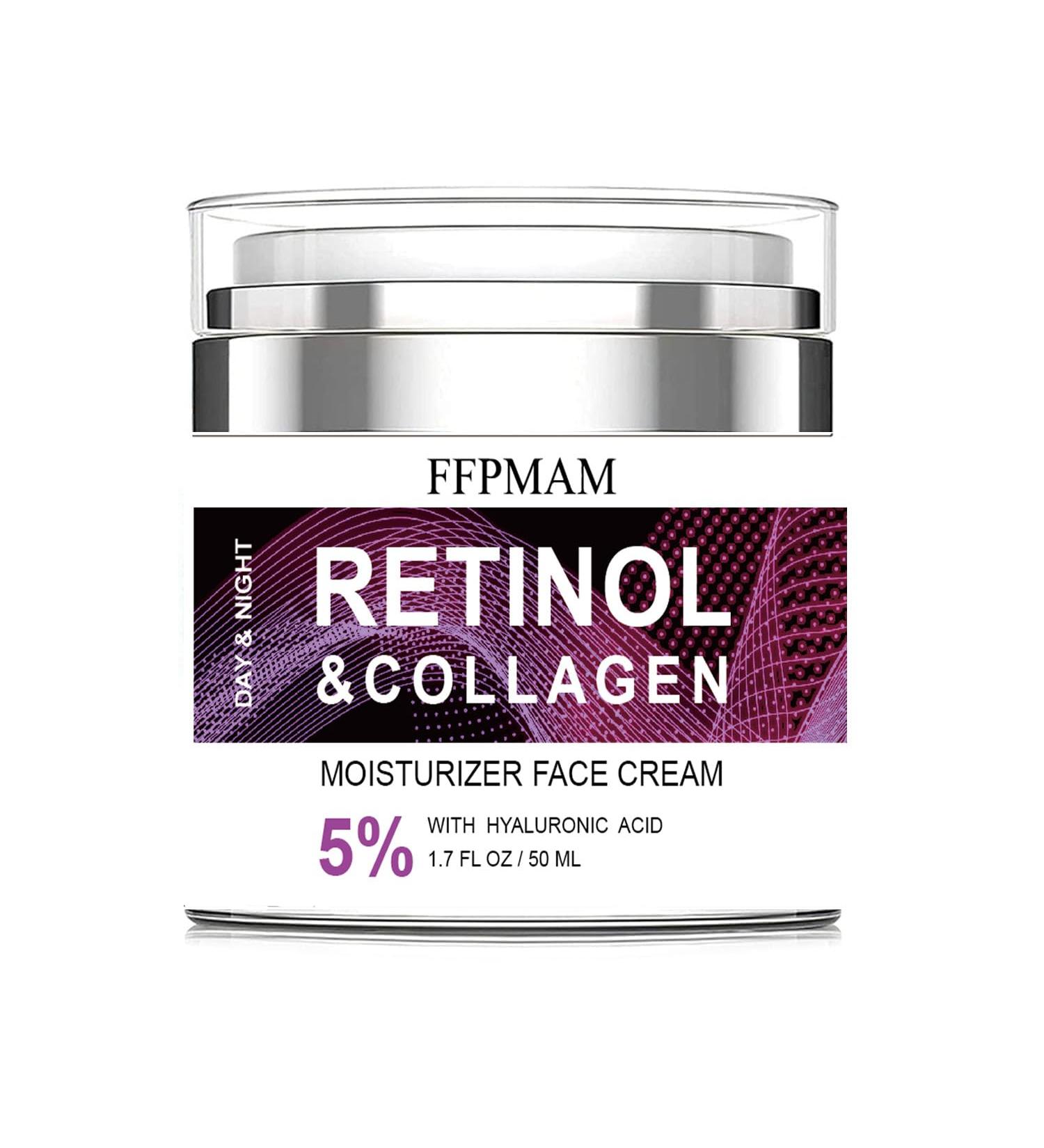 Retinol Cream for Face Anti Aging: Wrinkle Cream for Face Neck with Collagen Hyaluronic Acid - Night Moisturizer for Men Women - Facial Skin Care(1.7FL.Oz) - Buy Online on GoSupps.com