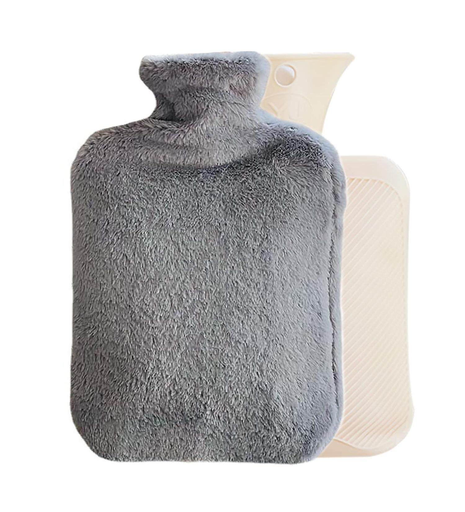 Rhinenet 500ml Hot Water Bag - Soft Cover for Neck & Shoulder Pain Relief Hand & Feet Warmth Menstrual Cramps PVC Material Explosion-Protected - Dark Gray 1-Pack - Buy Online on GoSupps.com