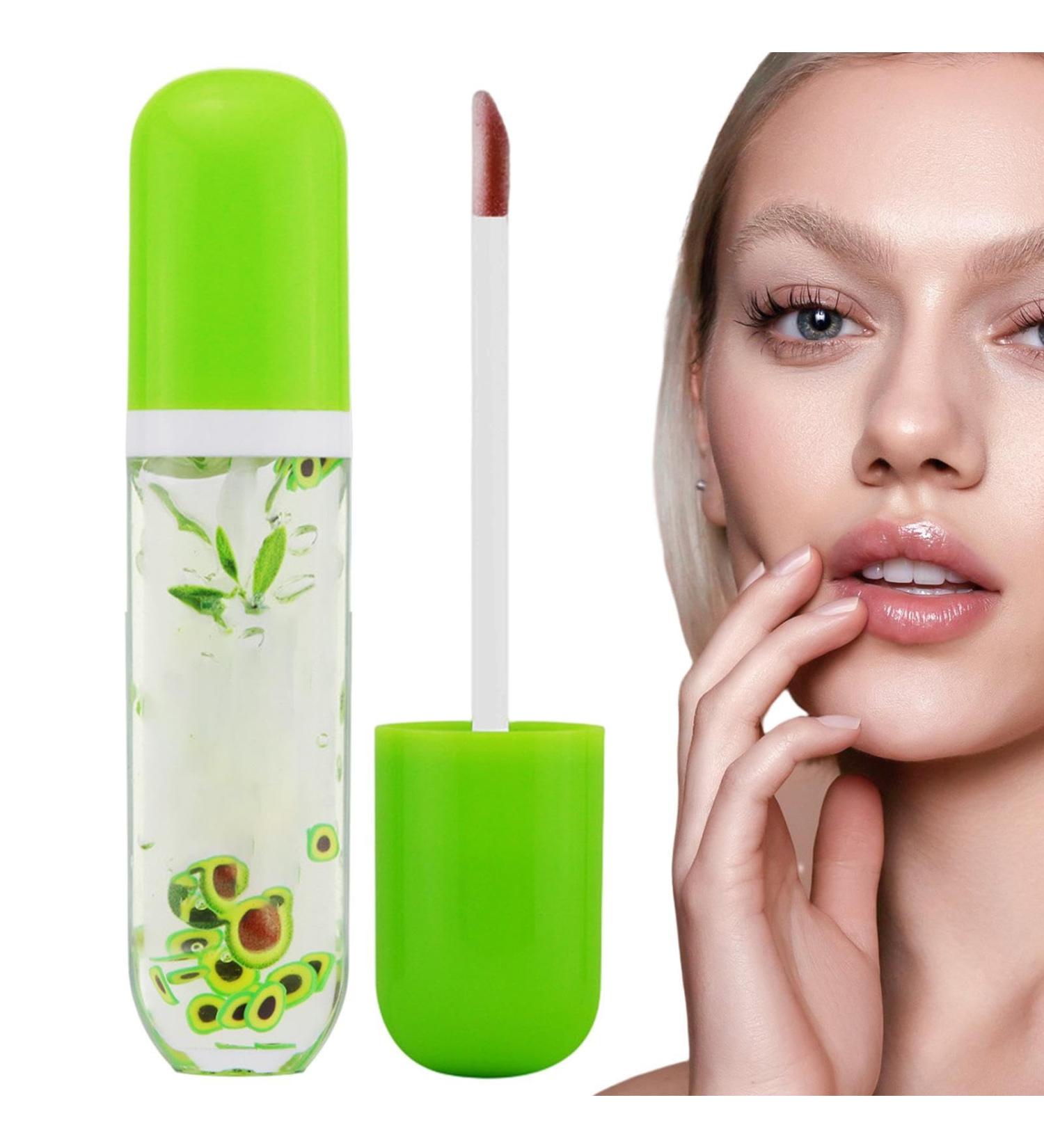 Clear Lip Oil Cute Clear Moisturizing Lip Cosmetics for Women Natural Lip Makeup for Women for Travel Daily Use Wearable Lip Cosmetics for Valentines Day Jingling 1 Avocado - Buy Online on GoSupps.com
