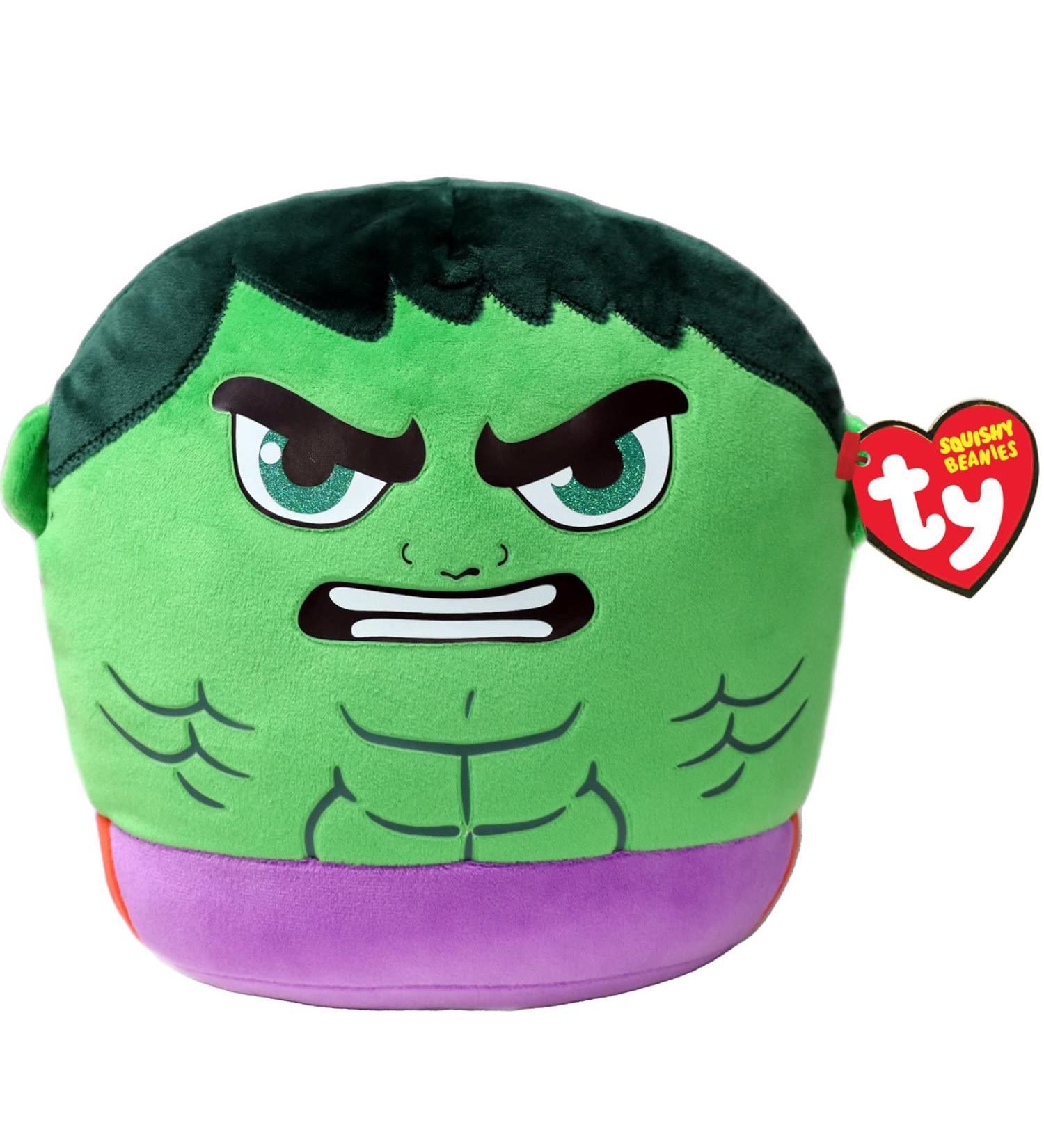 TY Marvel Avengers Hulk Squish-A-Boo 14 Inches | Licensed Squishy Beanie Baby Soft Plush Marvel Toys | Collectible Cuddly Stuffed Teddy Hulk 14 Inches