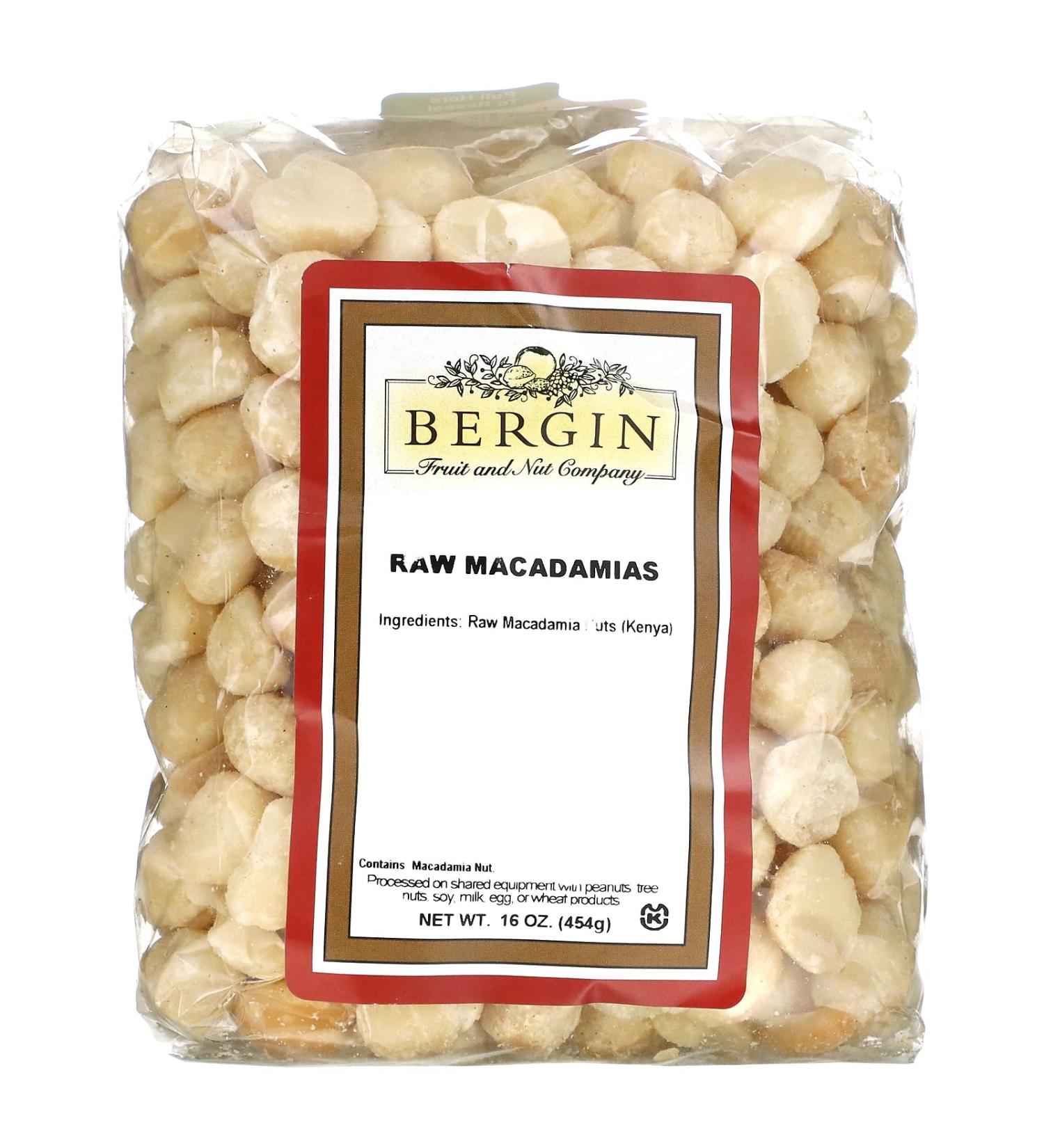Bergin Fruit and Nut Company Raw Macadamias 16 oz (454 g)
