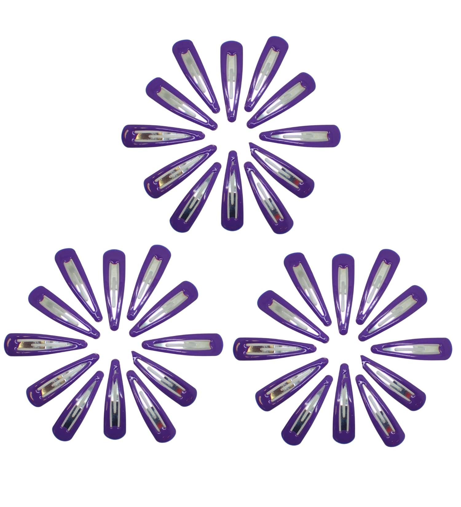 Topkids Accessories 36pc Snap Clips 5cm / 2" Hair Clip Hair Snap Clips Hair Pins Snap Hair Clips Hair Ties Snap Hair Clips Hair Accessories for Women & Hair Accessories for Girls Purple - Buy Online on GoSupps.com