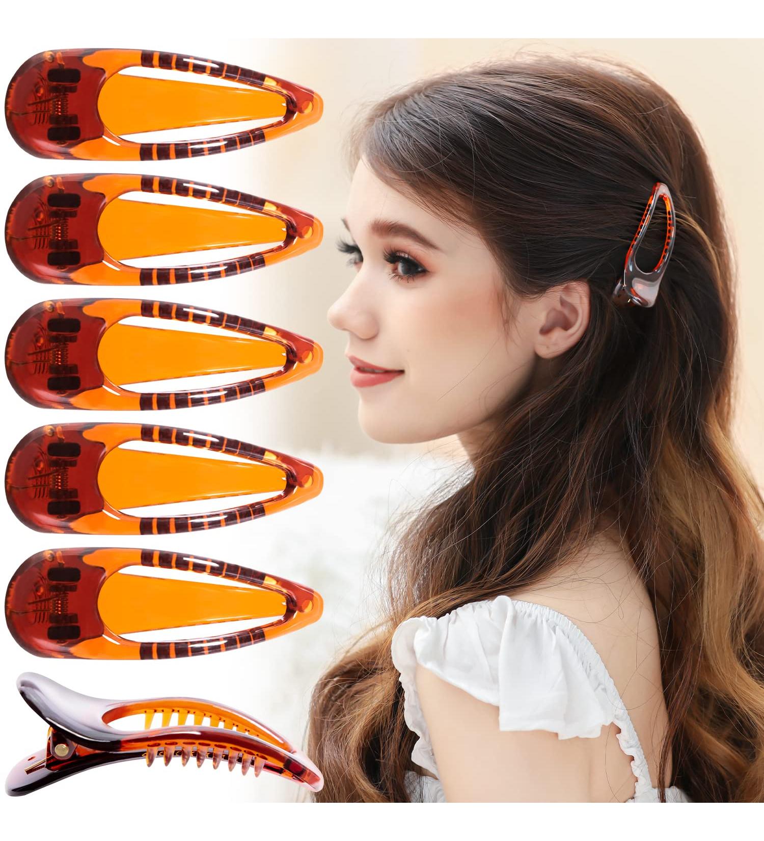 RC Roche Ornament 6 Pcs Womens Classic Alligator Hair Clip Barrette Set - Small Brown - Buy Online on GoSupps.com