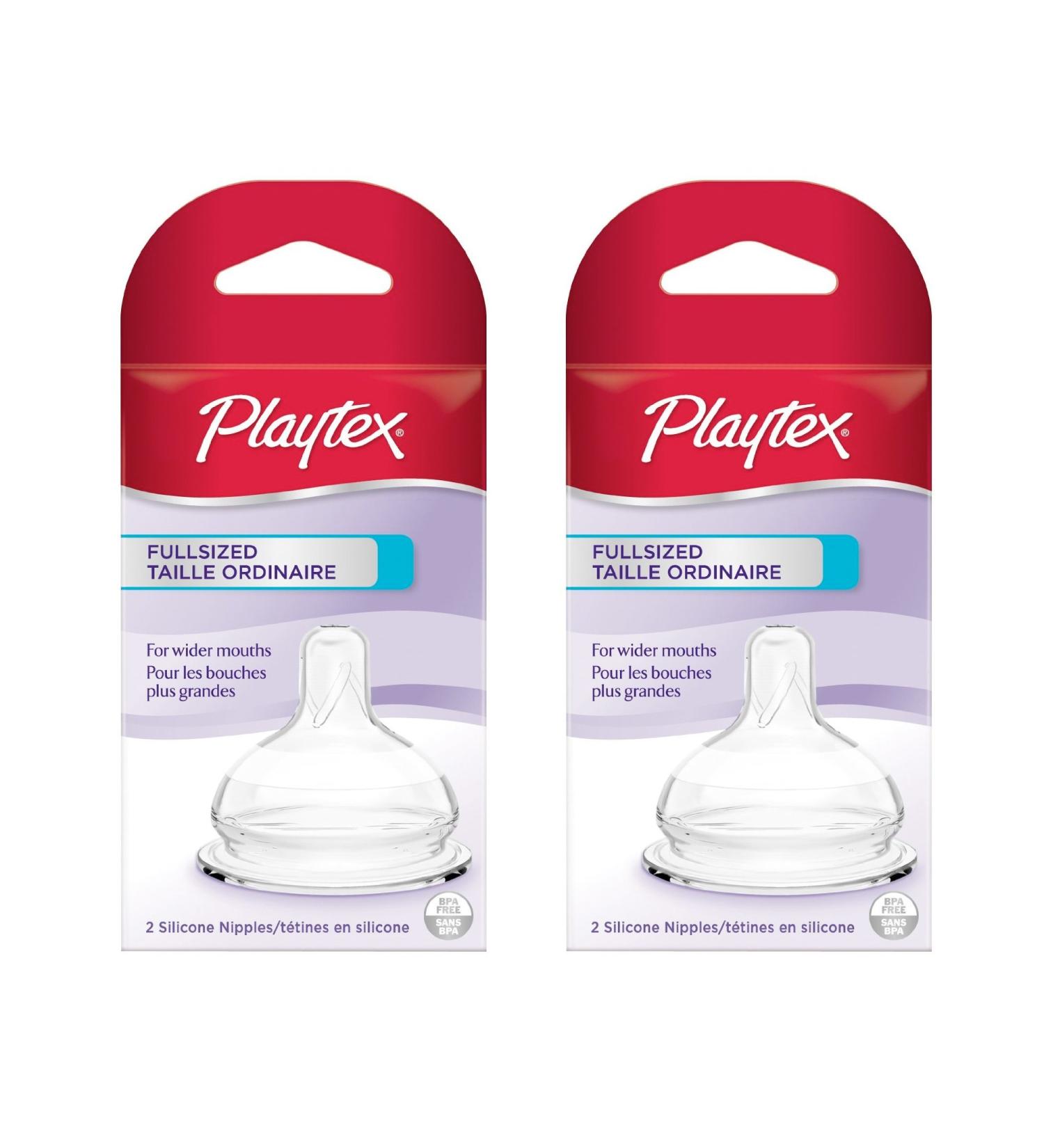Plytx Full Sz Nipple Med Size 2pk Playtex Fullsized Nipple - Medium Flow 2pk