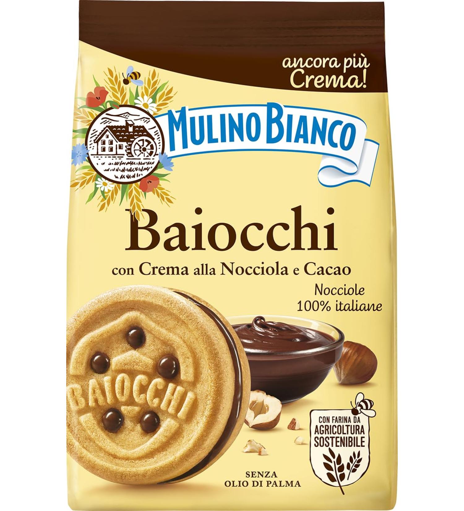 Buy Mulino Bianco Baiocchi Biscuits - 260g Hazelnut & Cocoa | International Shipping Available - Buy Online on GoSupps.com