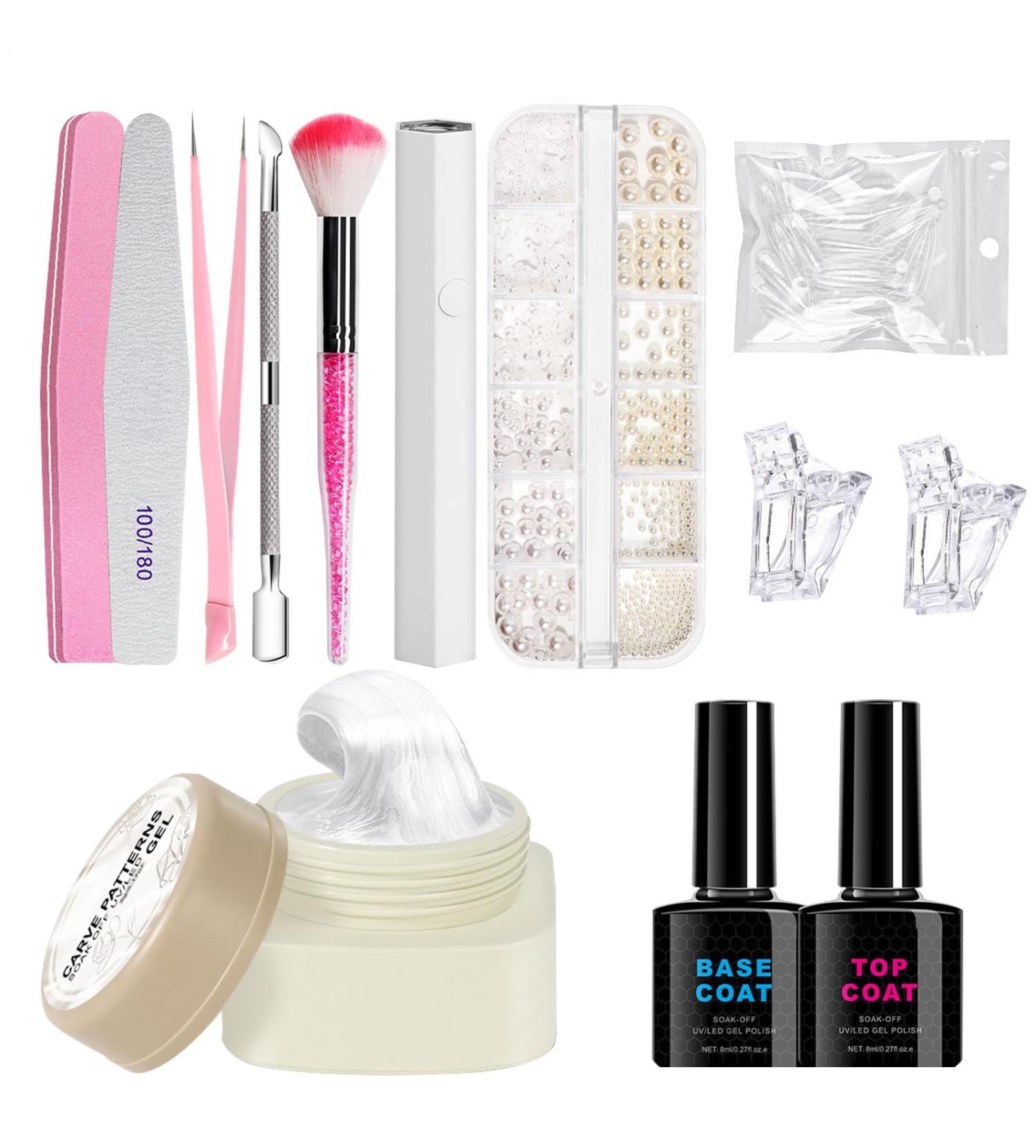  G n rique Creative Manicure Kit 3D Gel Nail Art Sculpture - Natural Nail Art with Durable Sculpted Patterns Beauty Solution For Beginners To Use At Home - Buy Online on GoSupps.com