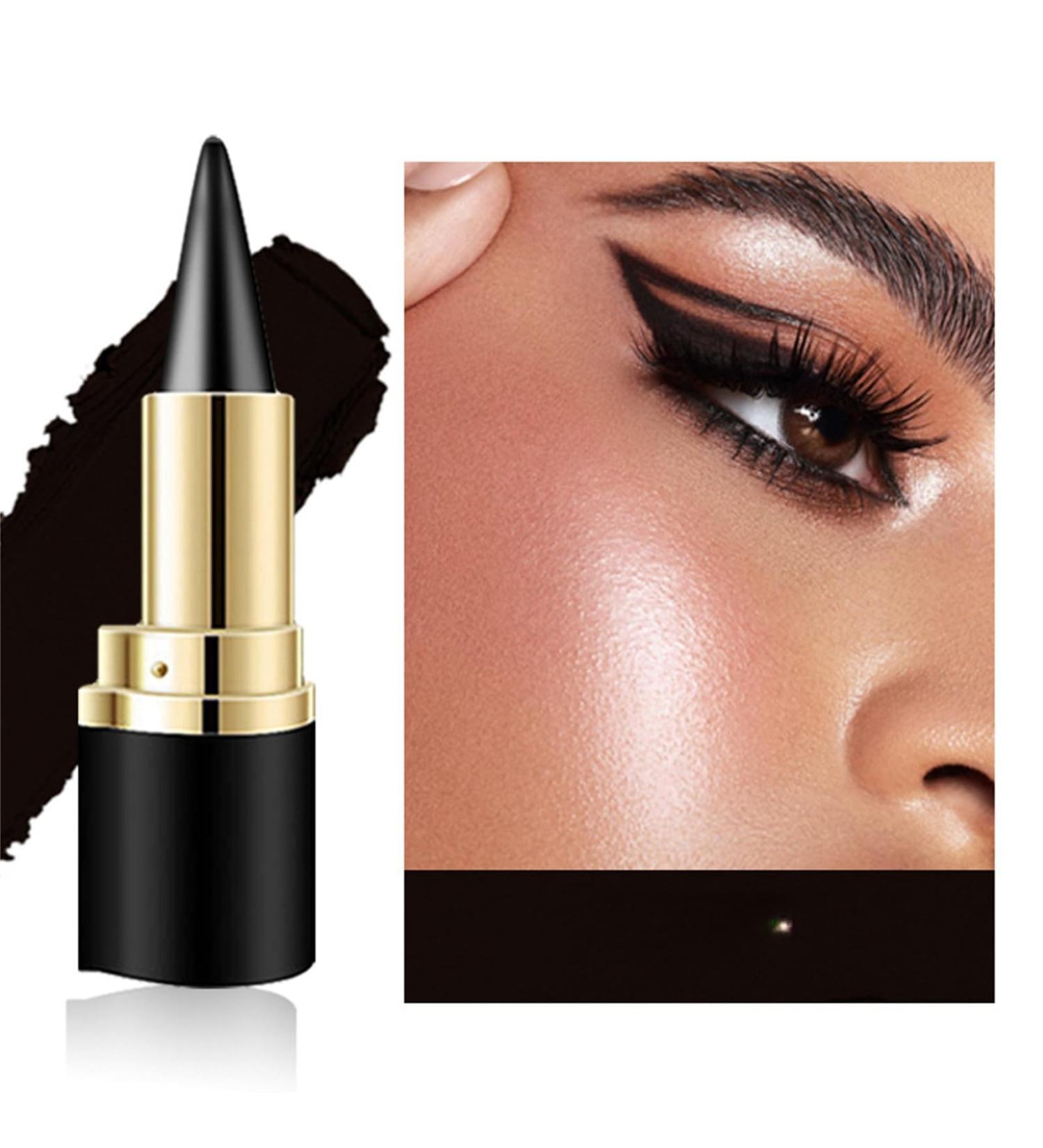Eyeliner eyeliner single-head black solid rich eyeliner 4 colors long-lasting waterproof quick-drying matte eyeliner - create a long-lasting personalized eye makeup (#04 Black) - Buy Online on GoSupps.com