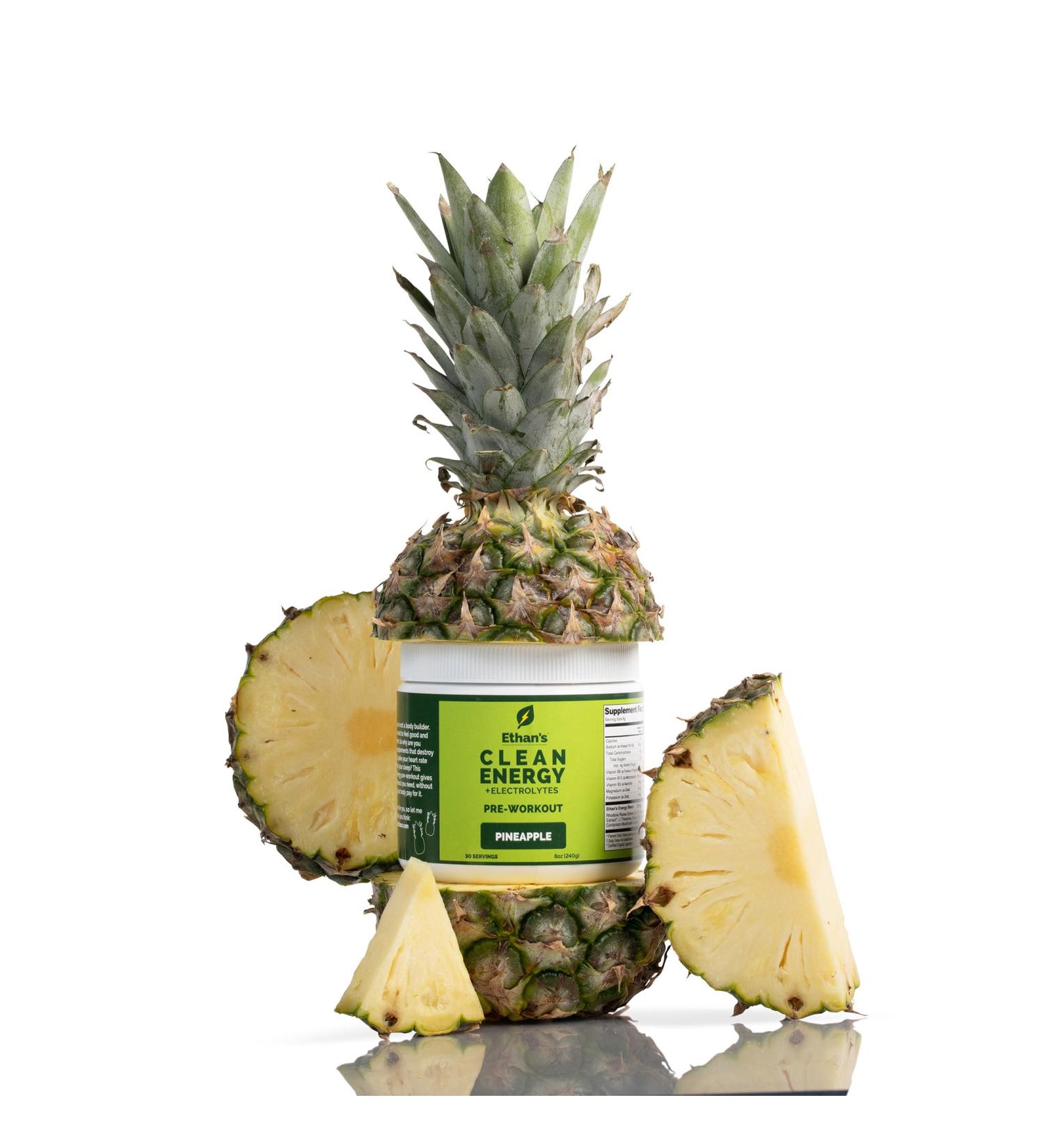Ethan's Feel Good Pre-Workout & Hydration Drink Mix | Plant-Based Caffeine, Electrolytes, B-Vitamins - Pineapple Pineapple 8.46 Ounce (Pack of 1) - Buy Online on GoSupps.com