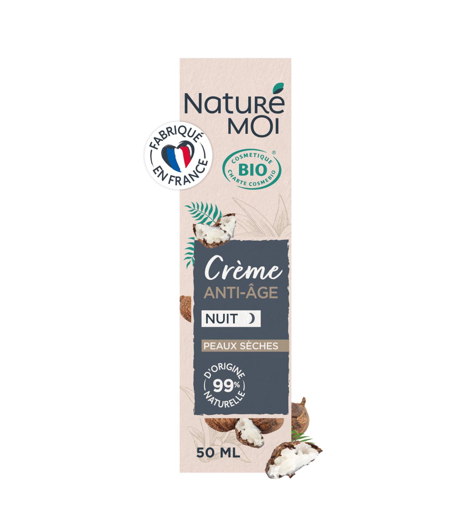 Natur Moi - Anti-aging night face moisturizer - With organic Aloe Vera organic Shea butter and organic Moringa extract - Dry skin - 99% Natural Origin - 50 ml - Made in France - Buy Online on GoSupps.com