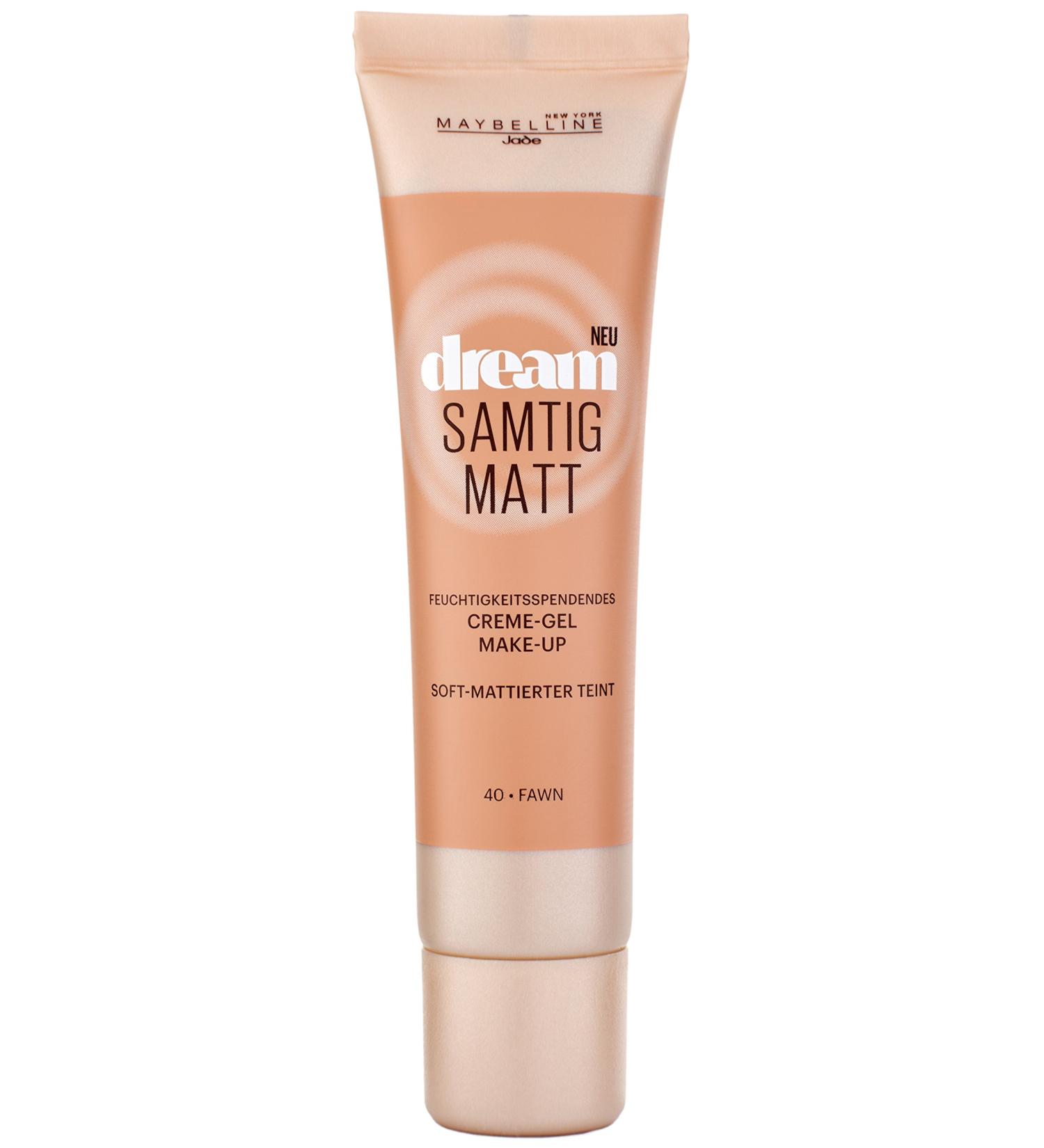 Maybelline New York Dream velvety Matt Creme-Gel Make-up FAWN 40 / make-up in a skin color tone for a long-lasting cover and a fresh look 1 x 30 ml