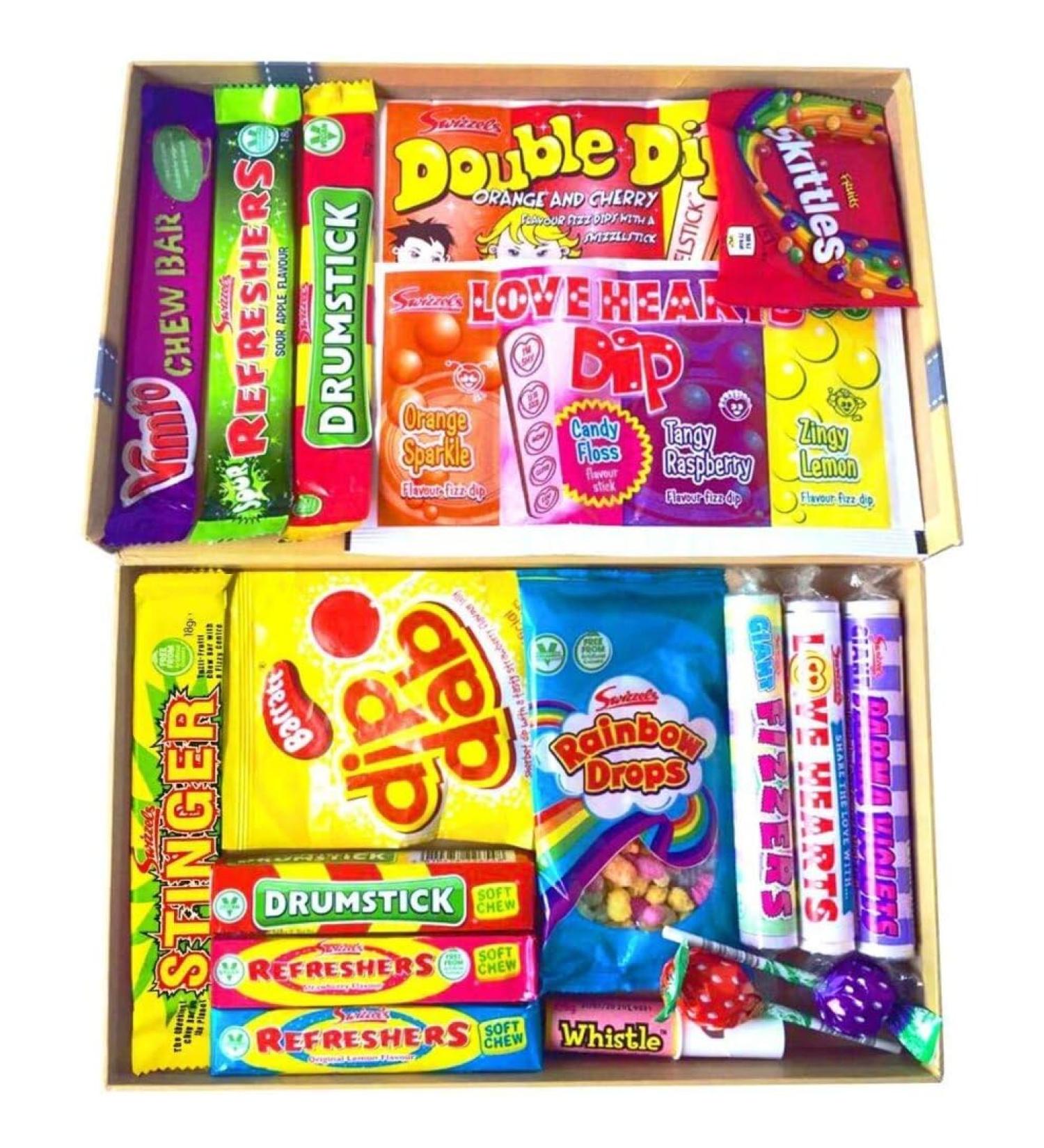Tabby's Sweet Treats All Vegan Retro Selection Box Tasty And Twisty Treat Gift Hamper For Birthday Christmas Sold By Kidzbuzz