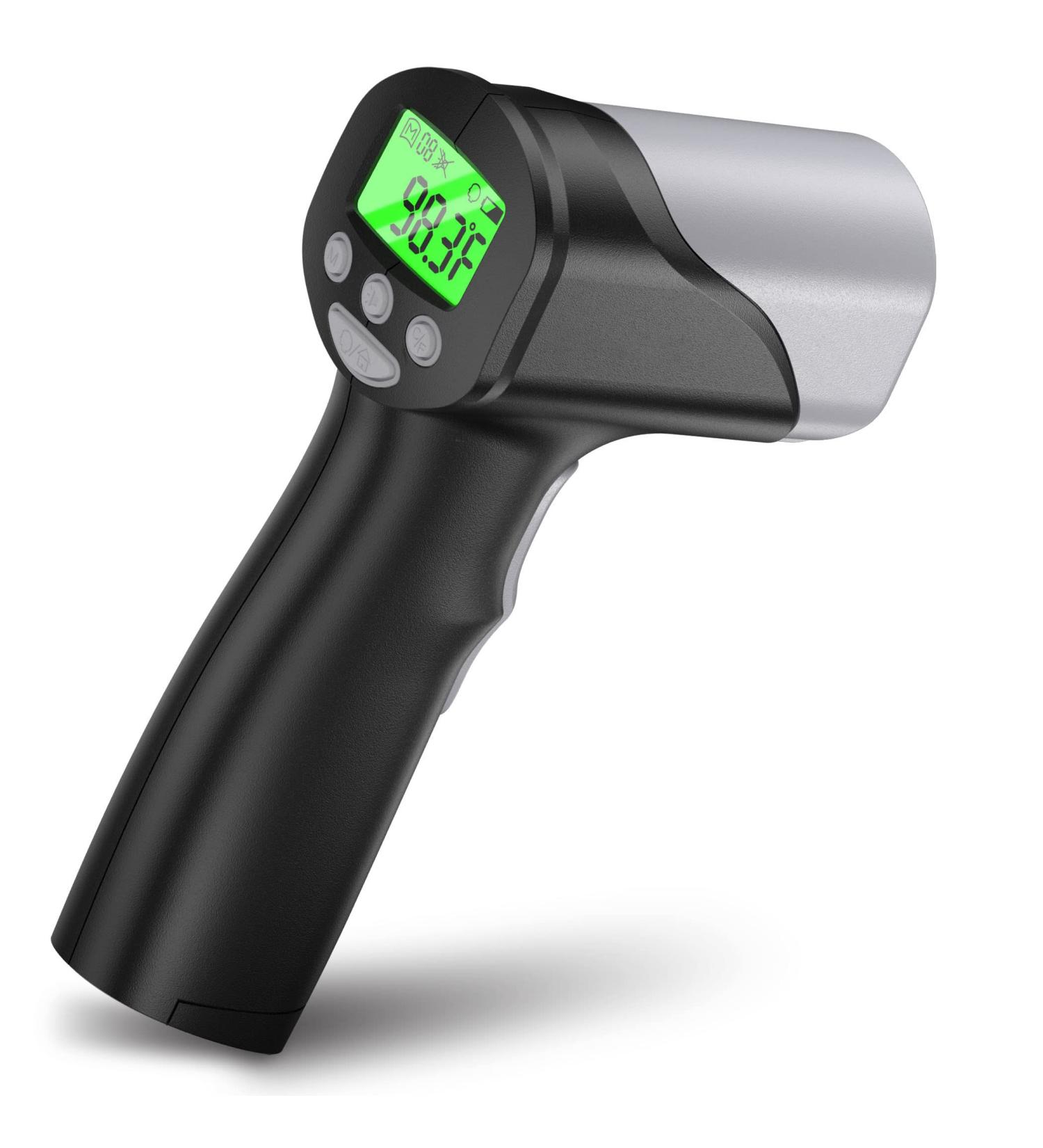 F-Doc Forehead Thermometer v2X Black - Medical Grade Infrared No Touch Temporal Laser Gun for Adults and Kids - Indoor/Outdoor Safe - Non-Contact Touchless - 1s Results - Buy Online on GoSupps.com