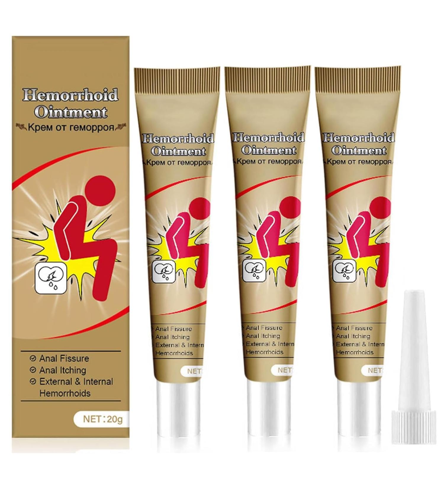 Kunnozz Hemorrhoid Cream Natural Herbal Hemorrhoids Ointment External Discomfort Relief Body Massage Soothing Cream for Men and Women 20g / 0.7oz - Buy Online on GoSupps.com