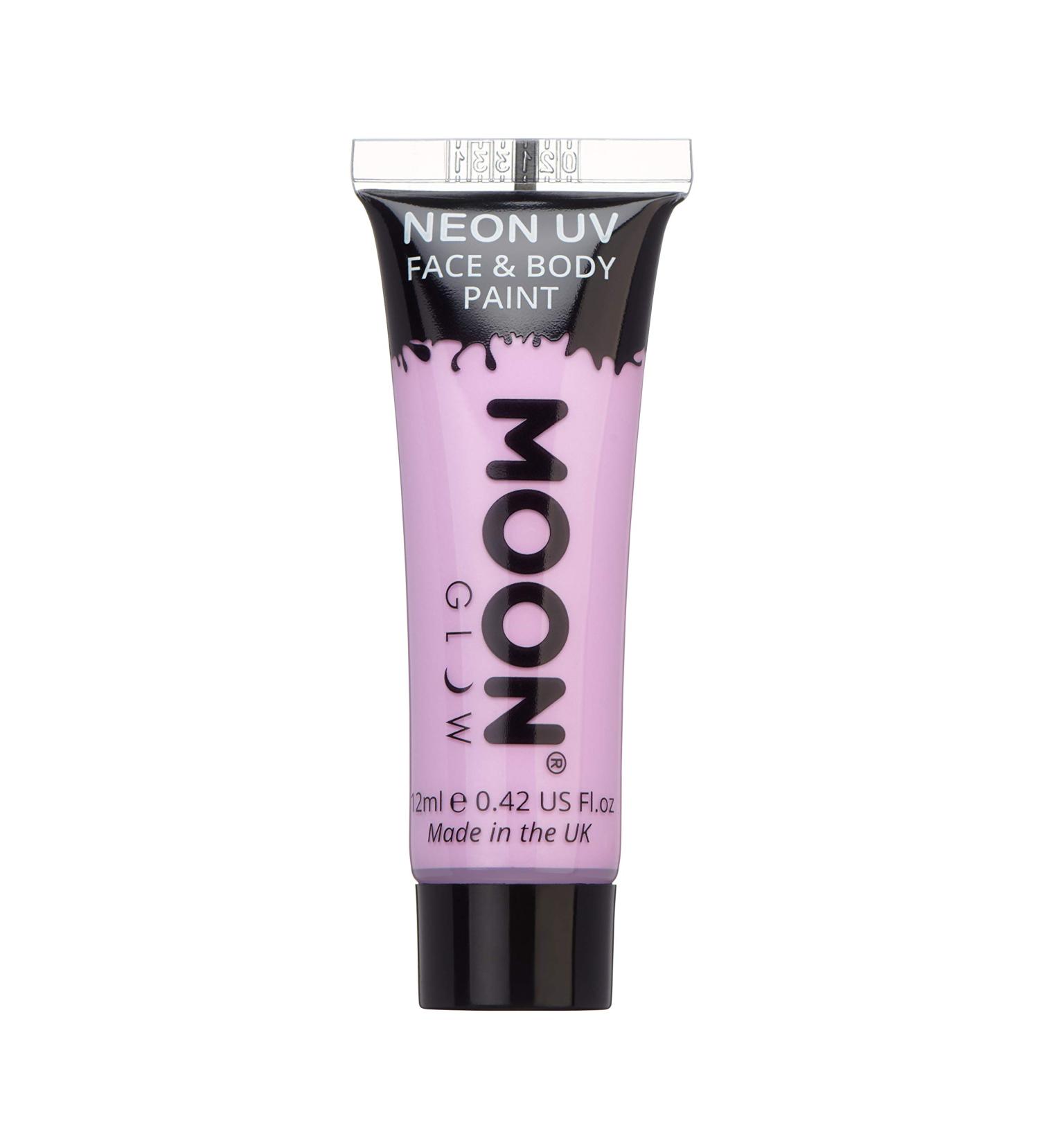 12ml Neon UV Face & Body Paint in Pastel Lilac - Moon Glow - Buy Online on GoSupps.com