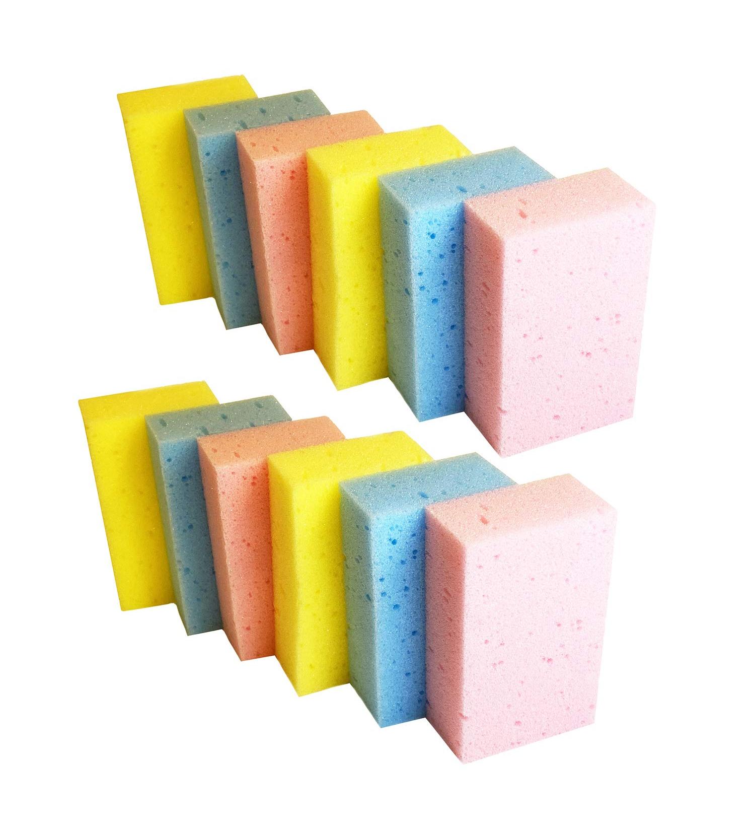 12 Pack Multi-Use Heavy Duty Big Cleaning Scrubbing Sponge Super Absorbent Kitchen Dish Sponge - Buy Online on GoSupps.com