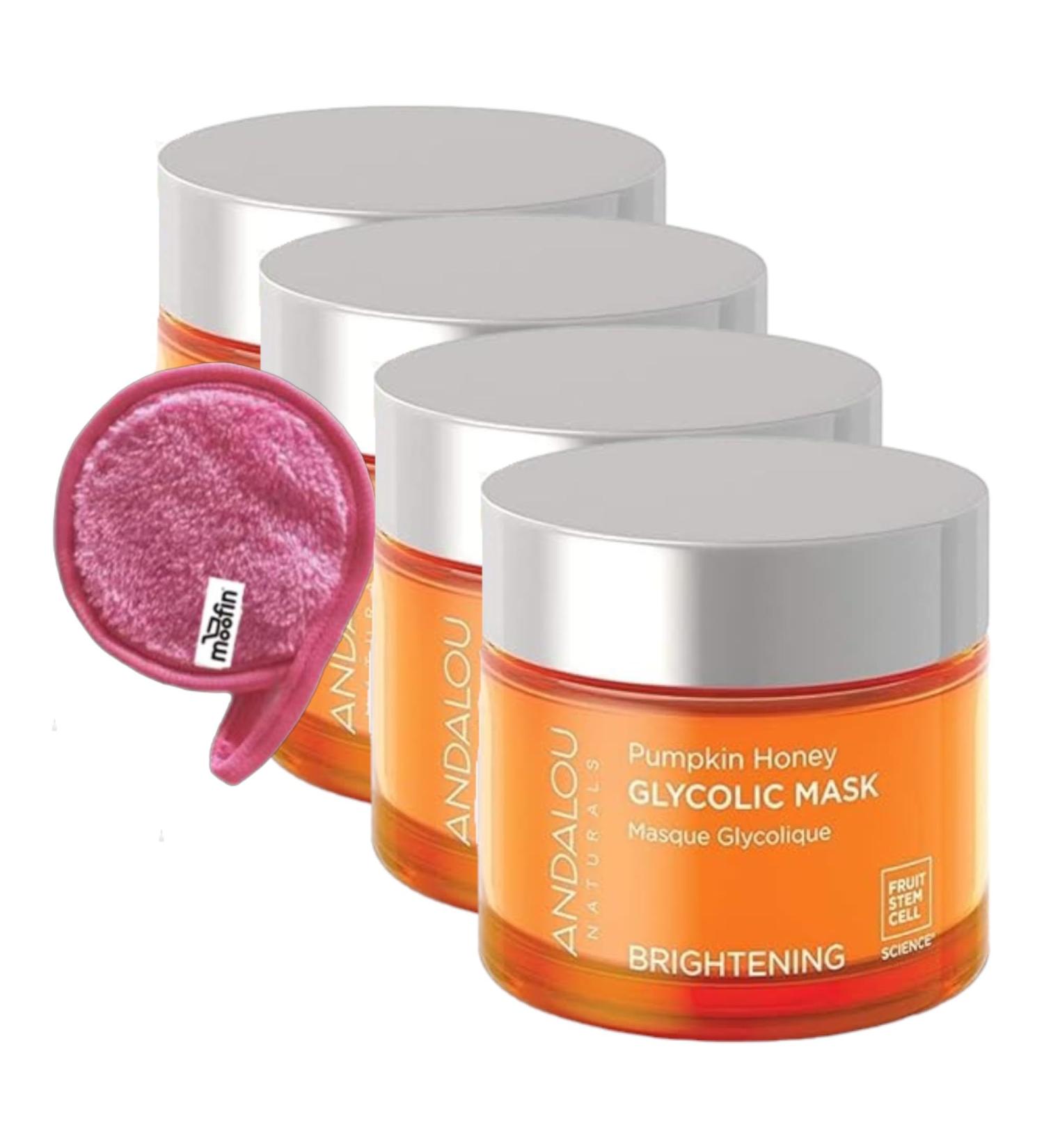 Andalou Naturals Pumpkin Honey Face Mask 1.7 Oz | Brightening Exfoliating Gluten Free Mask with Vitamin C & Moofin Cleansing Cloths - Shop Now - Buy Online on GoSupps.com