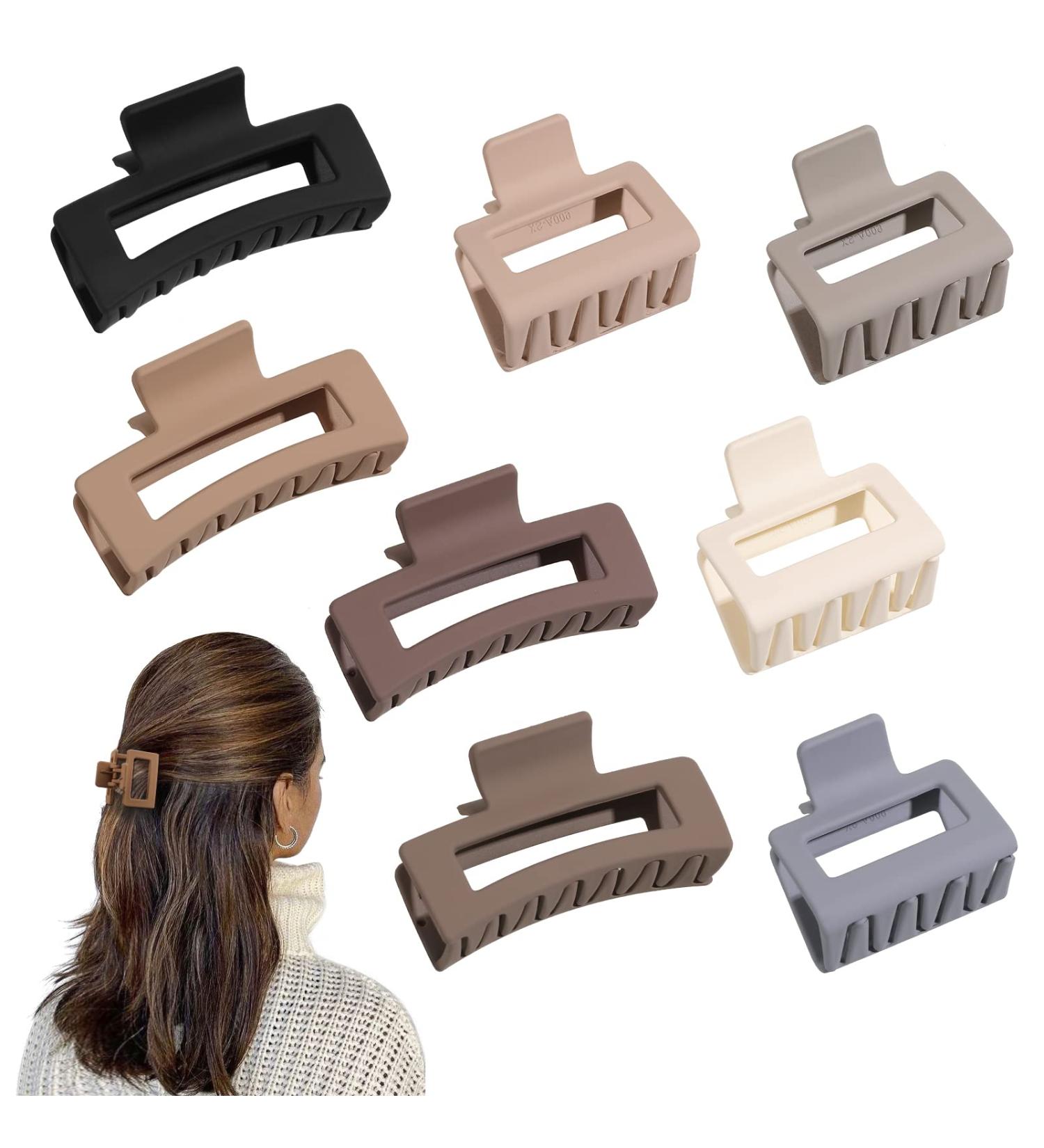 Square Matte Hair Claw Clips for Women - Medium Rectangle Hair Clips for Thick/Thin Hair - Strong Hold Non-slip Styling Accessories - Buy Online on GoSupps.com