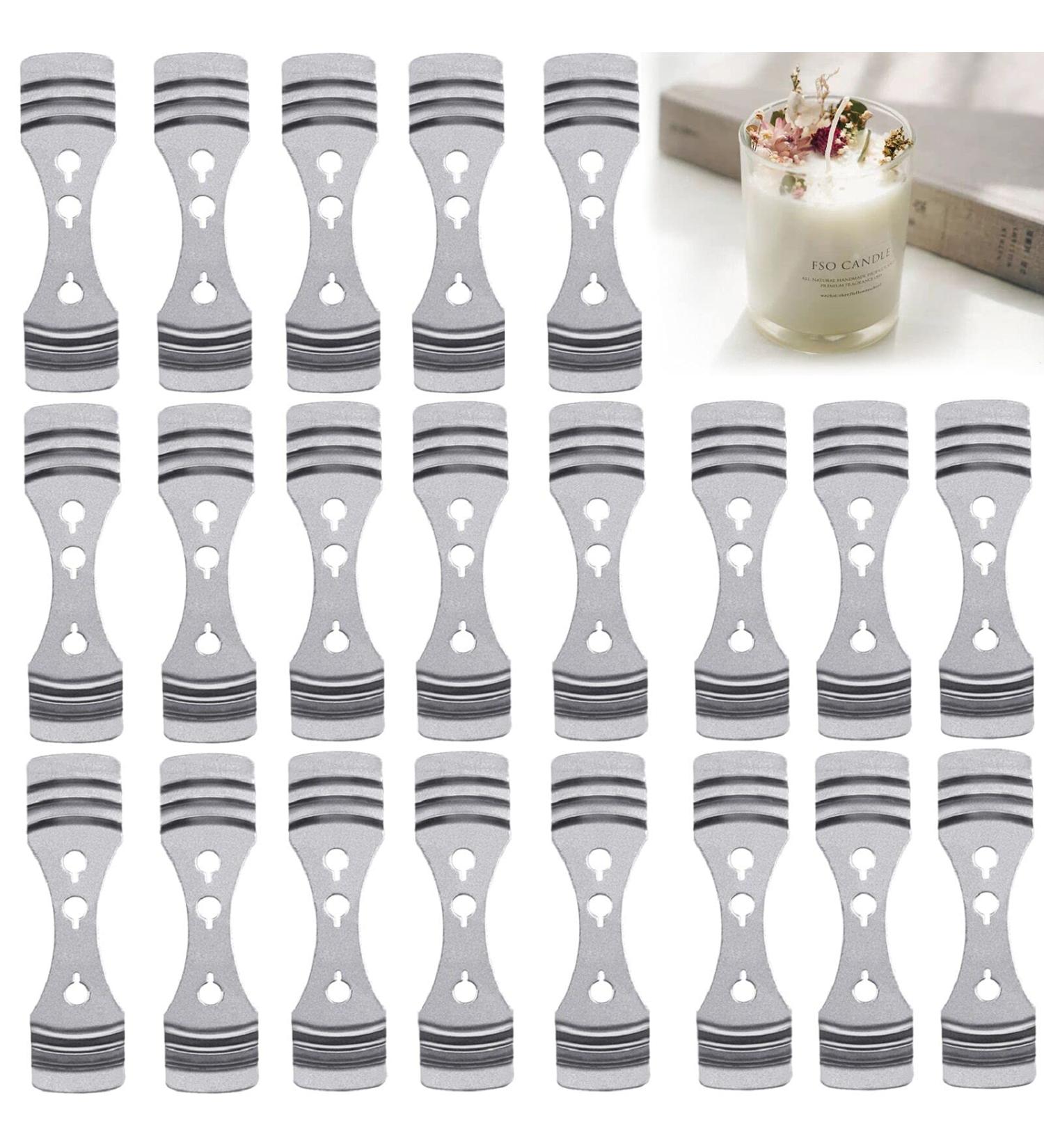 DINGPAI 25pcs Metal Candle Wick Holder - Stainless Steel Centering Devices for Candle Making - Buy Online on GoSupps.com