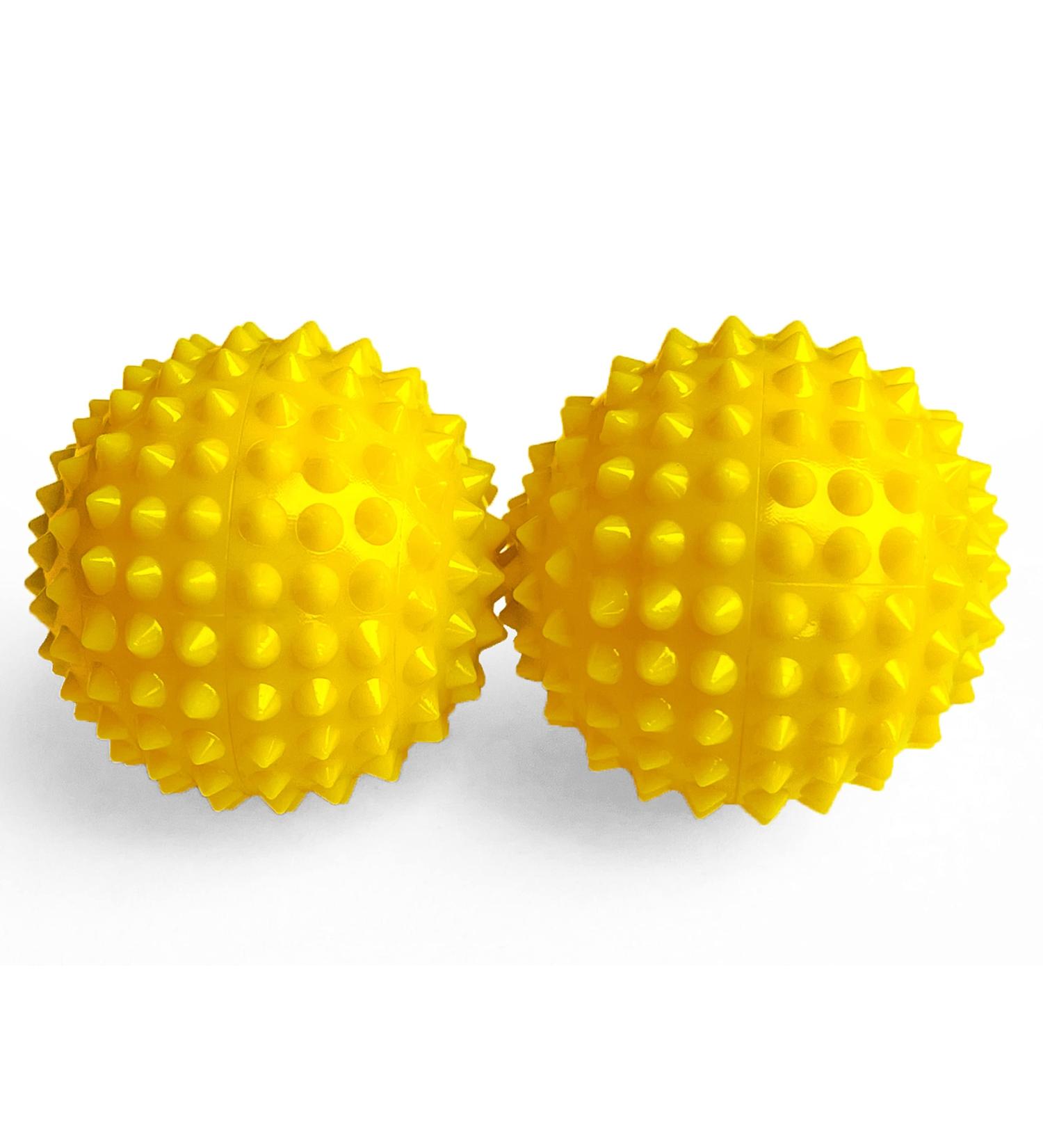 2x DBT Skills Hedgehog Ball - Magnetic Acupressure Stress Relief Massage Tool | Enhance Mobility & Concentration | 32mm Yellow Matt - Buy Online on GoSupps.com