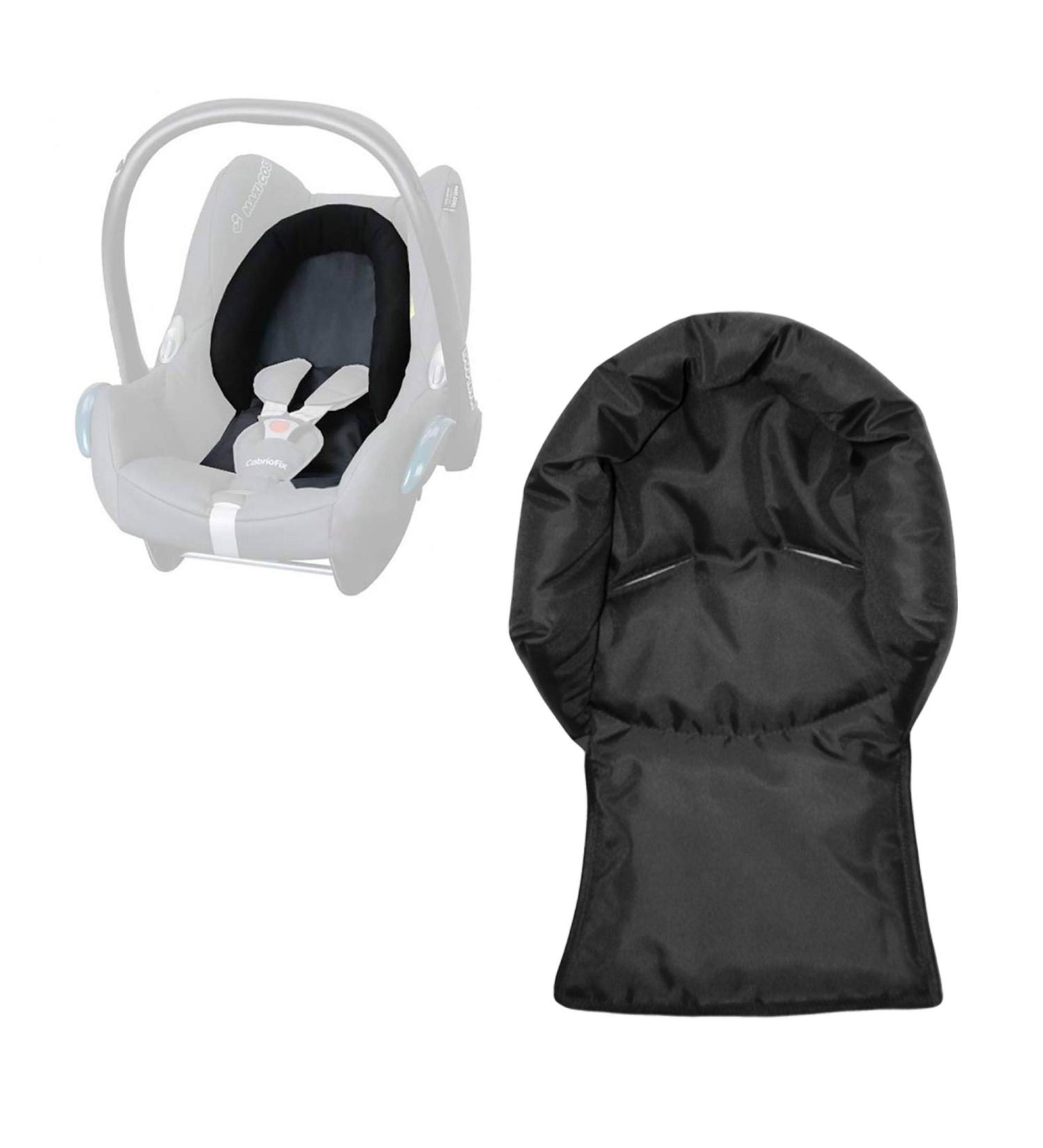 Aveanit Compatible with Maxi Cosi Baby Infant Car Seat Travel Neck Head Support Pillow Hugger Universal (Black - Waterproof)