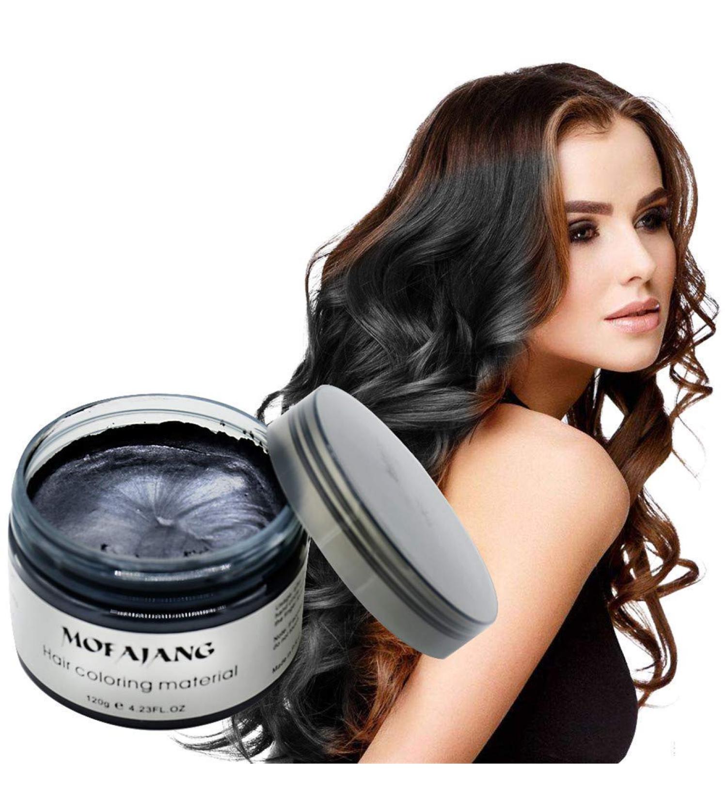 Temporary Hair Color Wax 4.23 oz | Instant Hairstyle Cream Pomade for Party & Cosplay | Easy Cleaning | Black - Buy Online on GoSupps.com