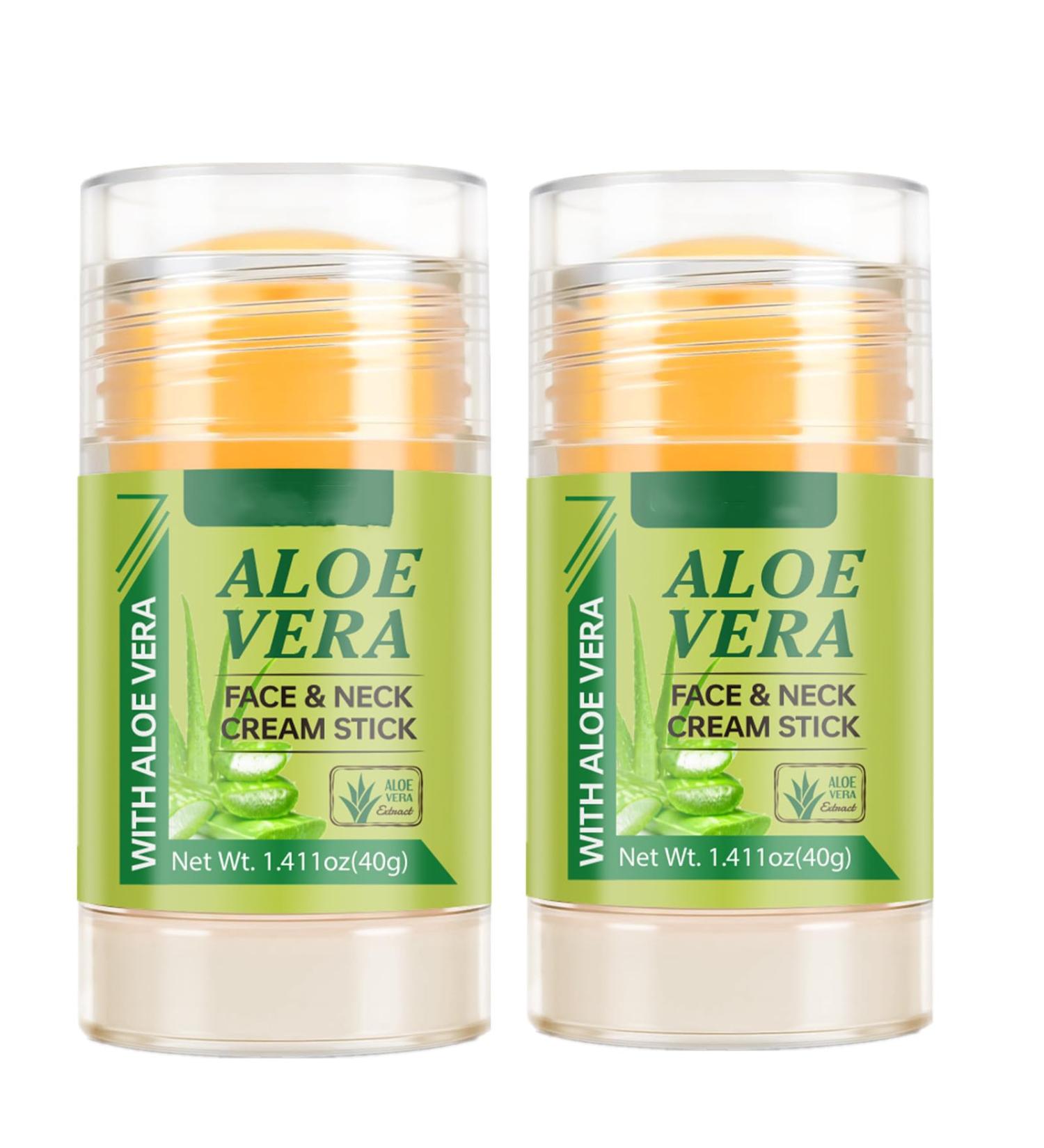 Aloe Vera Face & Neck Cream Stick 2 Pack Hydrating Balm Stick with Aloe Vera Rosemary Oil & Lavender Lifting & Firming Neck Cream for Men & Women Moisturizing Portable Skin Care for Day and Night - Buy Online on GoSupps.com