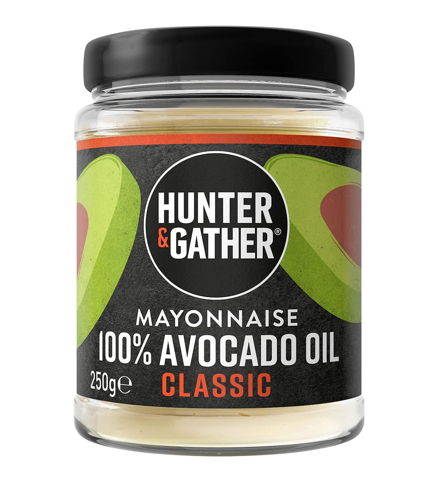 Hunter & Gather Avocado Oil Mayonnaise 250g | Paleo Keto Friendly Avocado Mayo with British Free Range Egg Yolk | Sugar & Gluten Free | Natural Ingredients | Classic Flavor | 250g (Pack of 1) - Buy Online on GoSupps.com