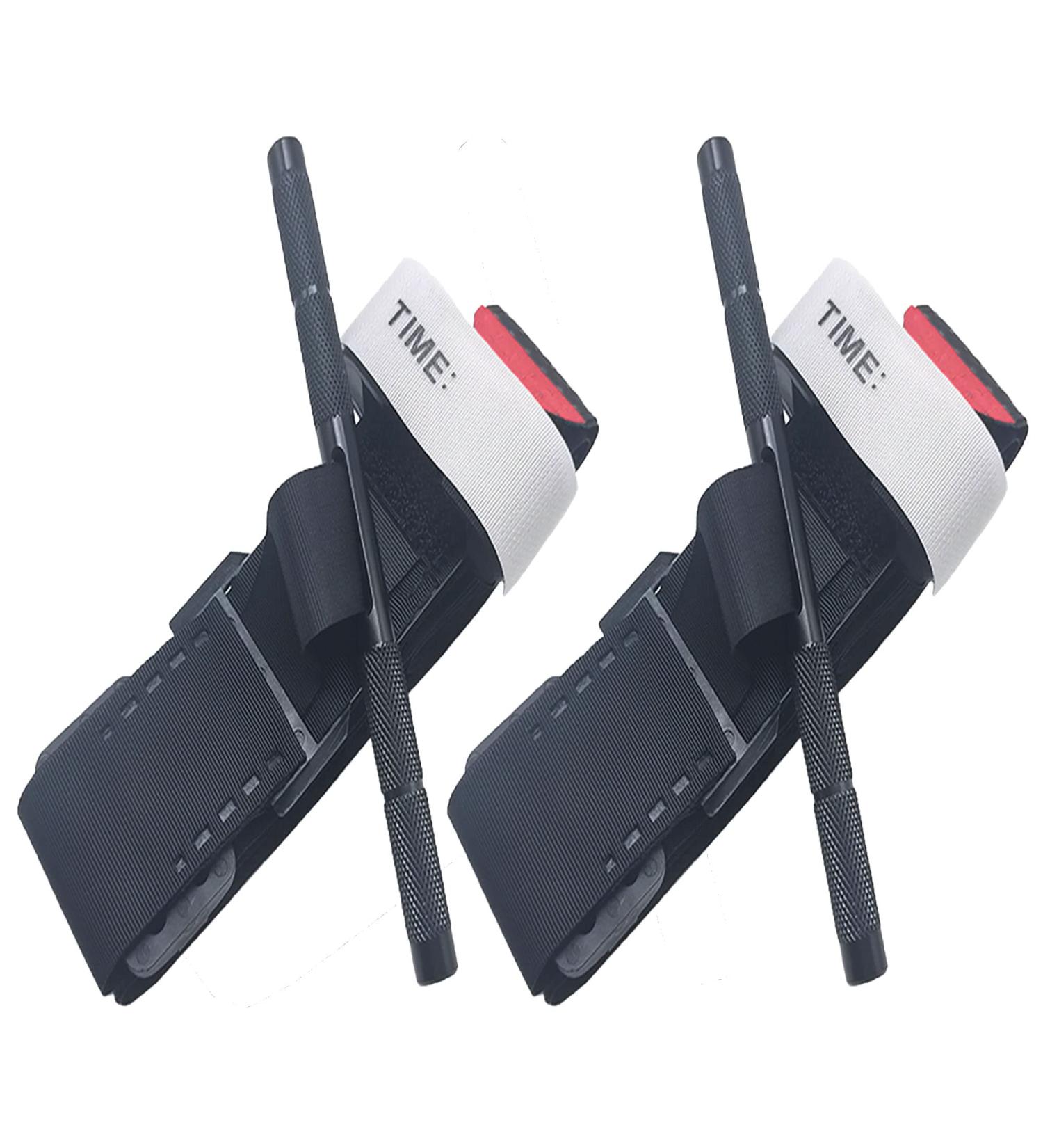 Tourniquet & Emergency Bleeding Bandage - One-Handed Time-Recorded Durable Metal Bar - Ideal for Outdoor Adventures (2 Pack - Buy Online on GoSupps.com
