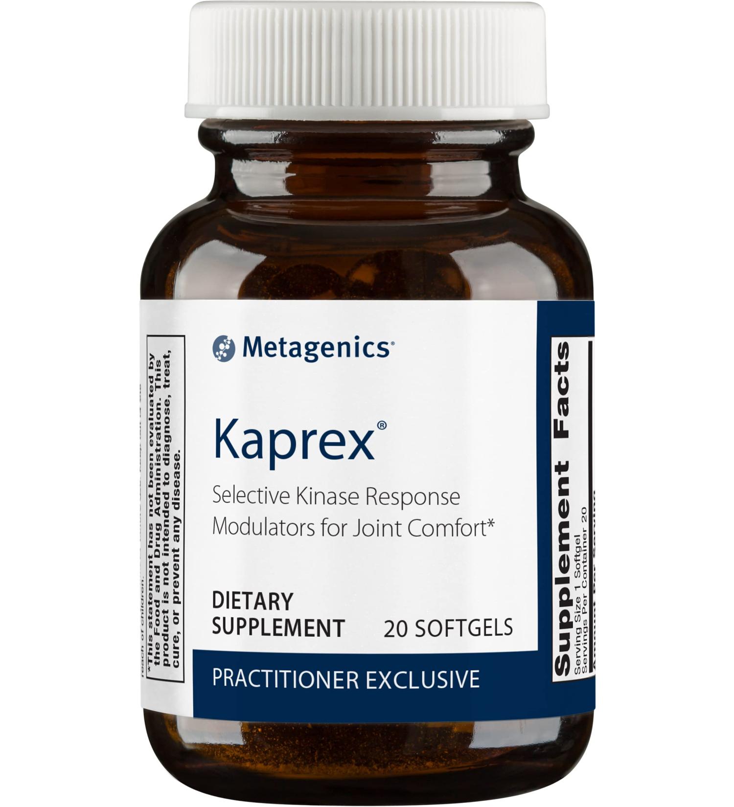Metagenics Kaprex Selective Kinase Response Modulators - 20 Plant-Based Softgels for Joint Comfort - Buy Online on GoSupps.com