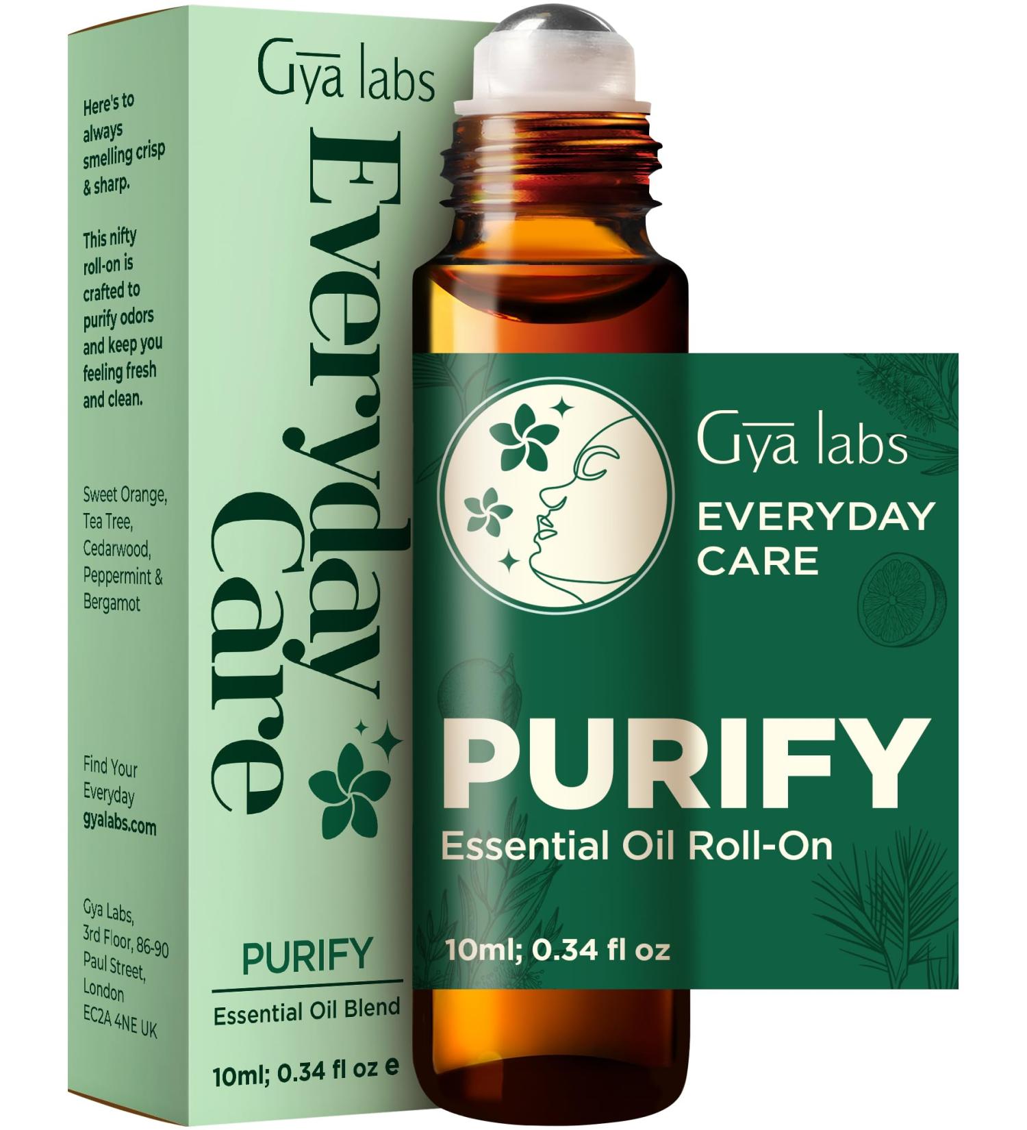 Gya Labs Purify Essential Oil Roll-On - Fresh Cleansing Scent 10ml (Pack of 1) - Buy Online on GoSupps.com