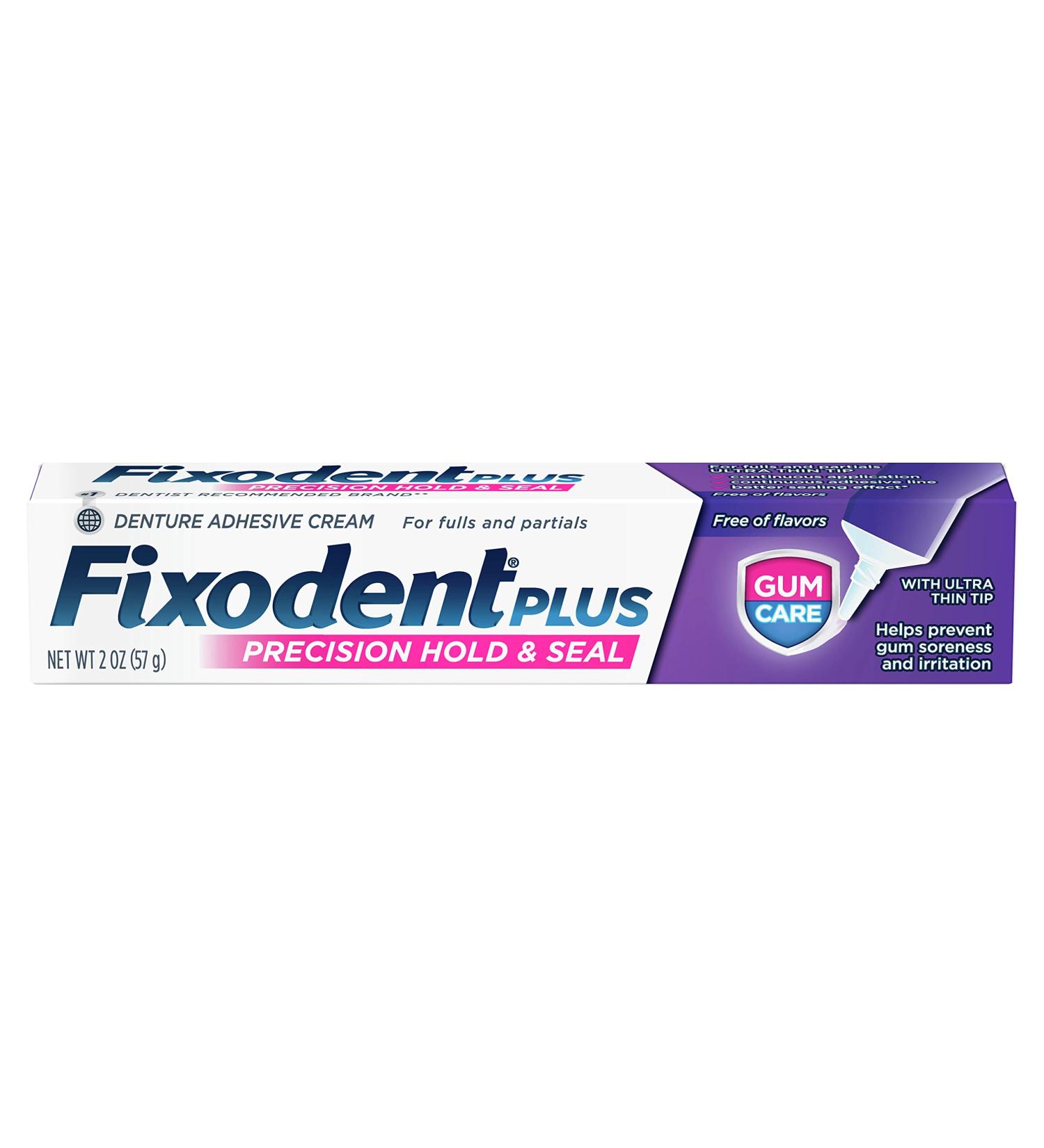 Fixodent Plus Denture Adhesive Cream 2 oz - Pack of 4 | Long-lasting Hold and Comfort - Buy Online on GoSupps.com