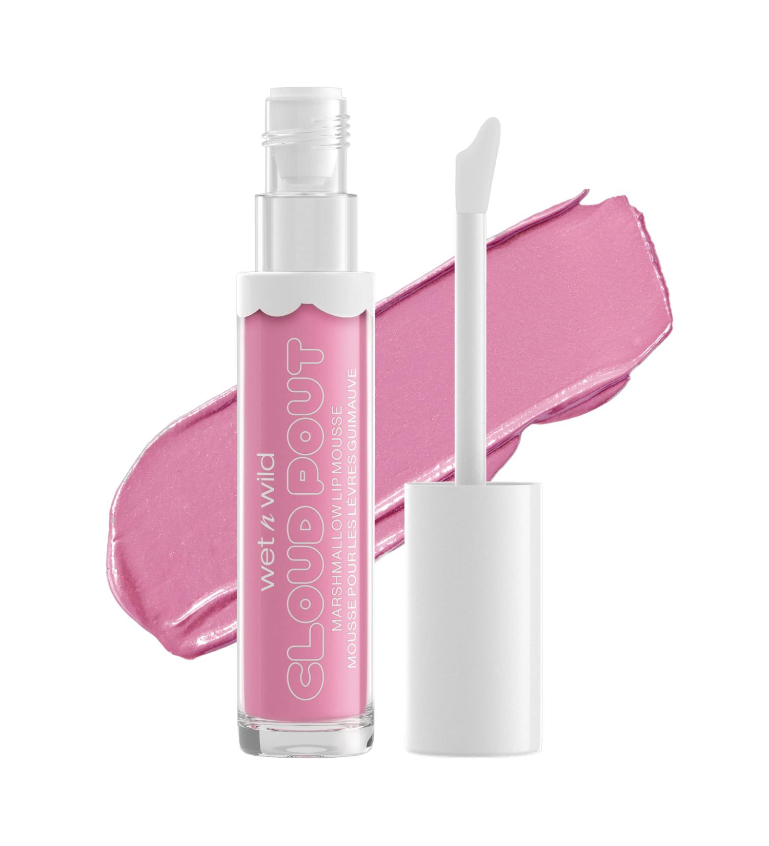 wet n wild Liquid Lipstick Cloud Pout Marshmallow Pink Cotton Candy Skies | Matte Lip Cream Mousse with Argan Oil & Vitamin E | 0.1 Fl Oz - Buy Online on GoSupps.com