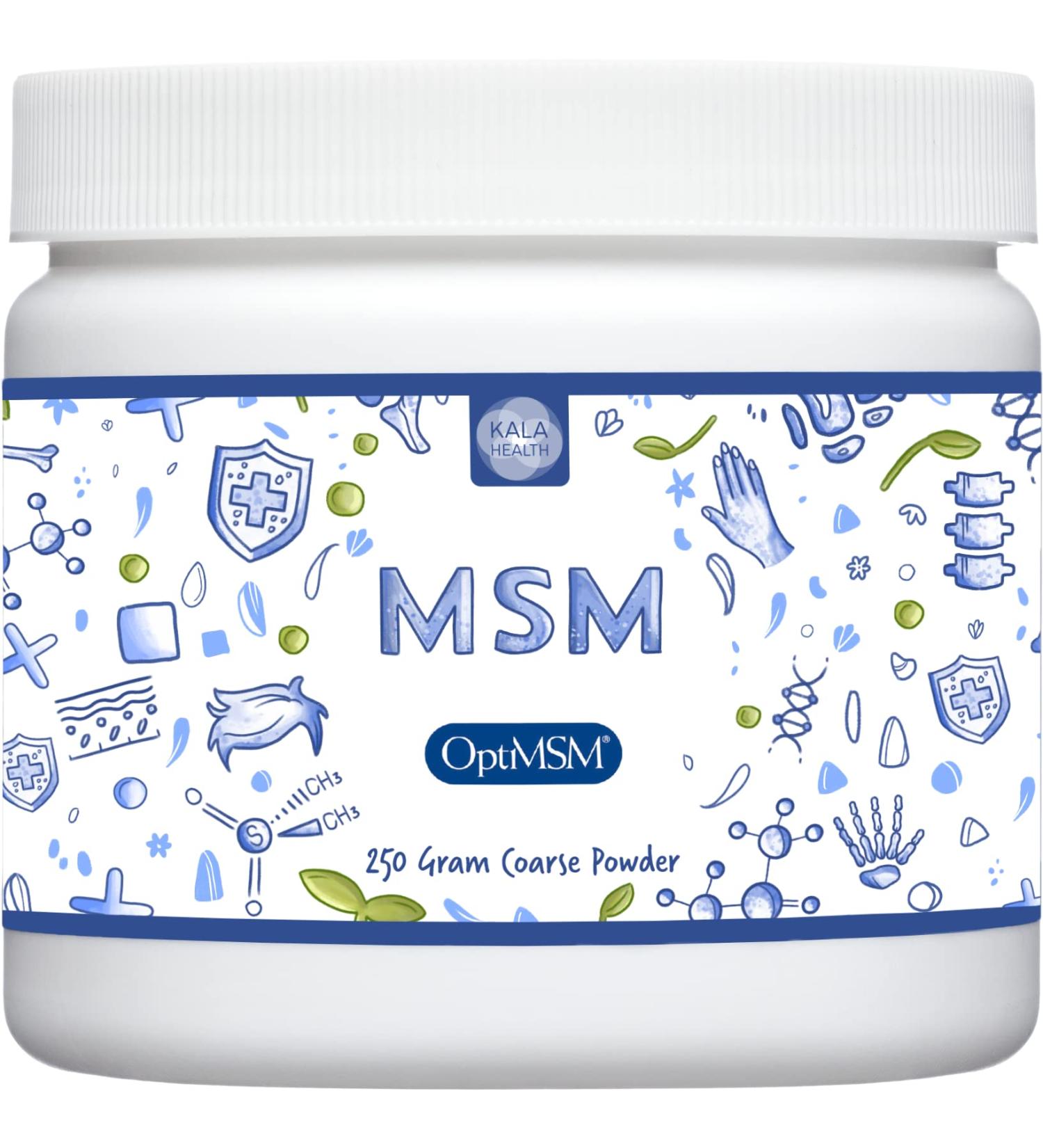 Kala Health OptiMSM  Pure Methylsulfonylmethane MSM Supplement Powder  Organic  Gluten Free  Non-GMO  Best MSM Sulfur Crystals/Powder for Kids and Adults  Hair Growth  Inflammation  Skin Health 8.81 Ounce (Pack of 1) - Buy Online on GoSupps.com
