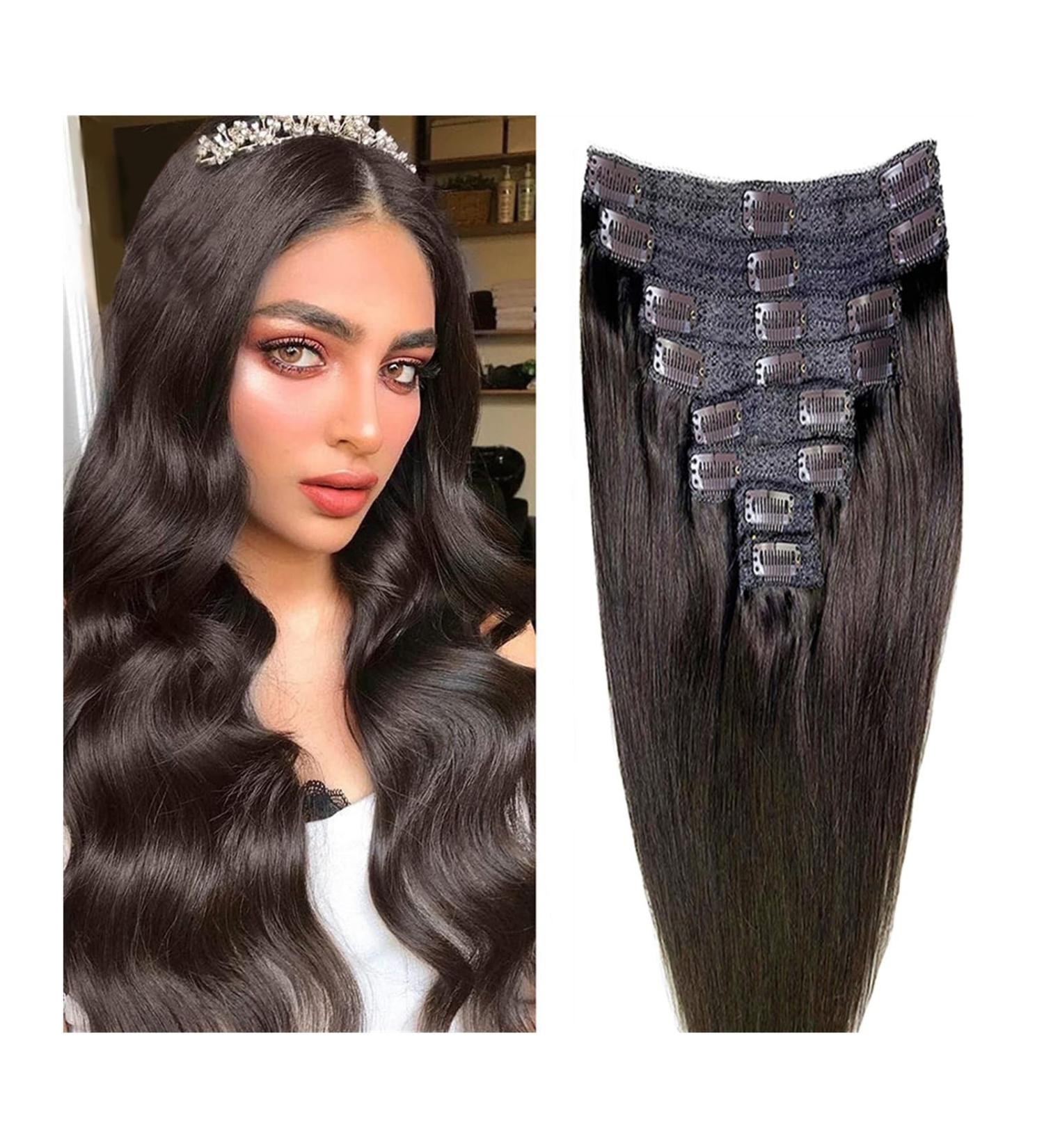 Clip in Hair Extensions Clip in Hair Extensions Remy Hair Extensions Straight Clip in Human Hair Color 2 Dark Brown Hair Clip in Extensions for Thin Hair 8 Pieces 120Grams Hair Extensions Clip in Exte 18inches 240g - Buy Online on GoSupps.com