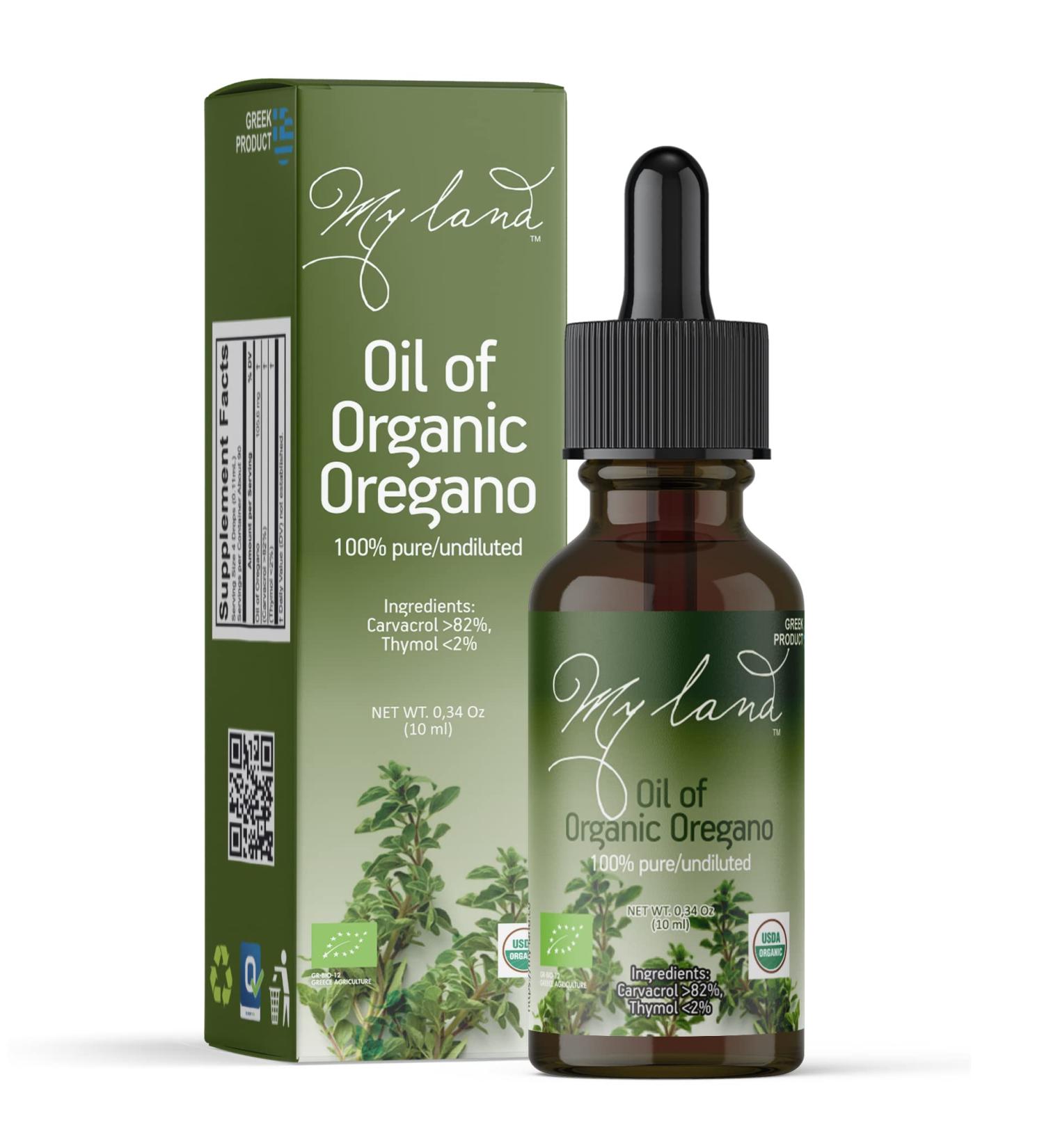 Organic Oil of Oregano - 82% Carvacrol Concentration - Pure & Undiluted (0.34 fl. oz/10ml) - Buy Online on GoSupps.com
