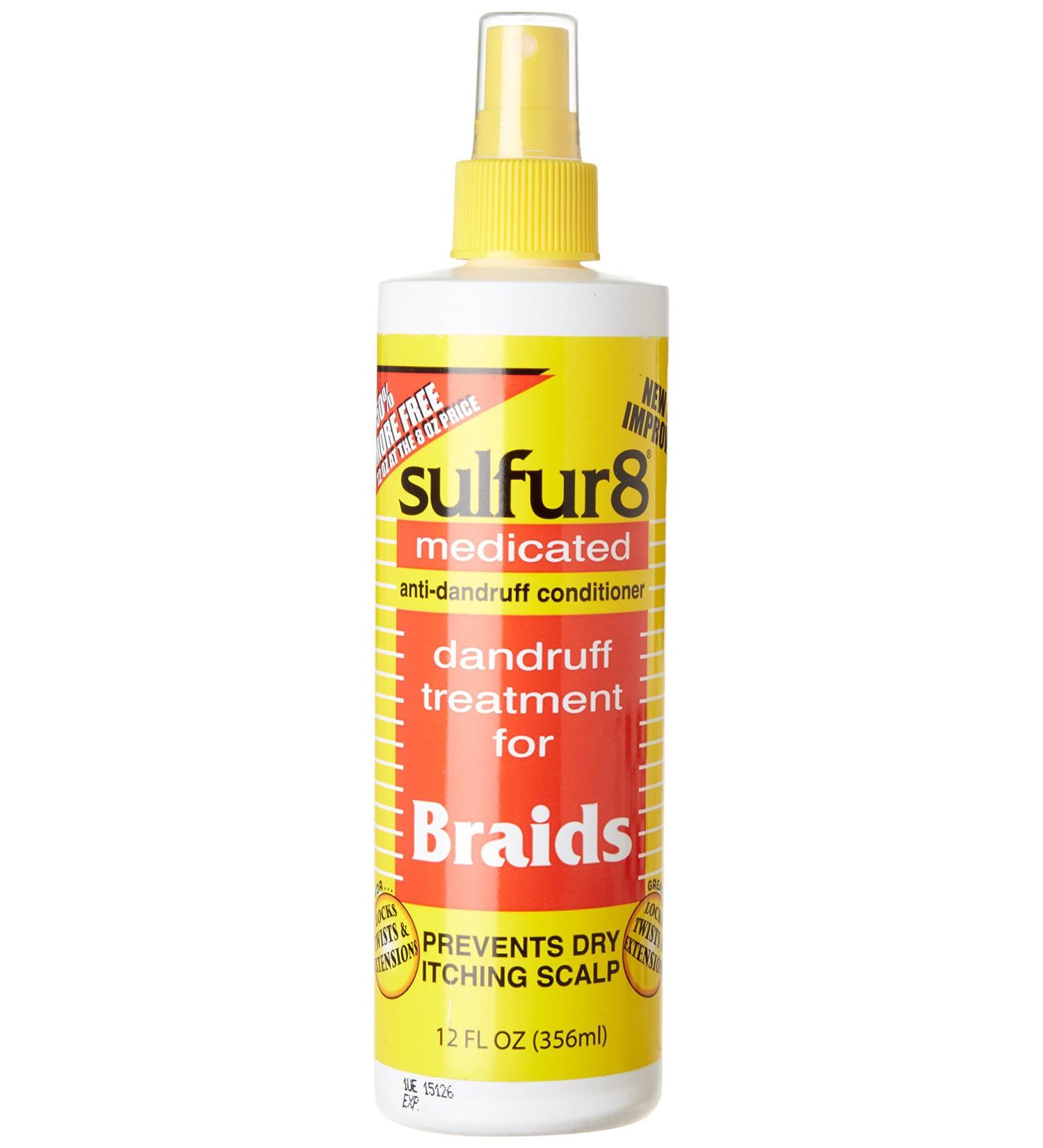 Sulfur 8 Dandruff Treatment For Braids 12 oz. Spray - PACK OF 3