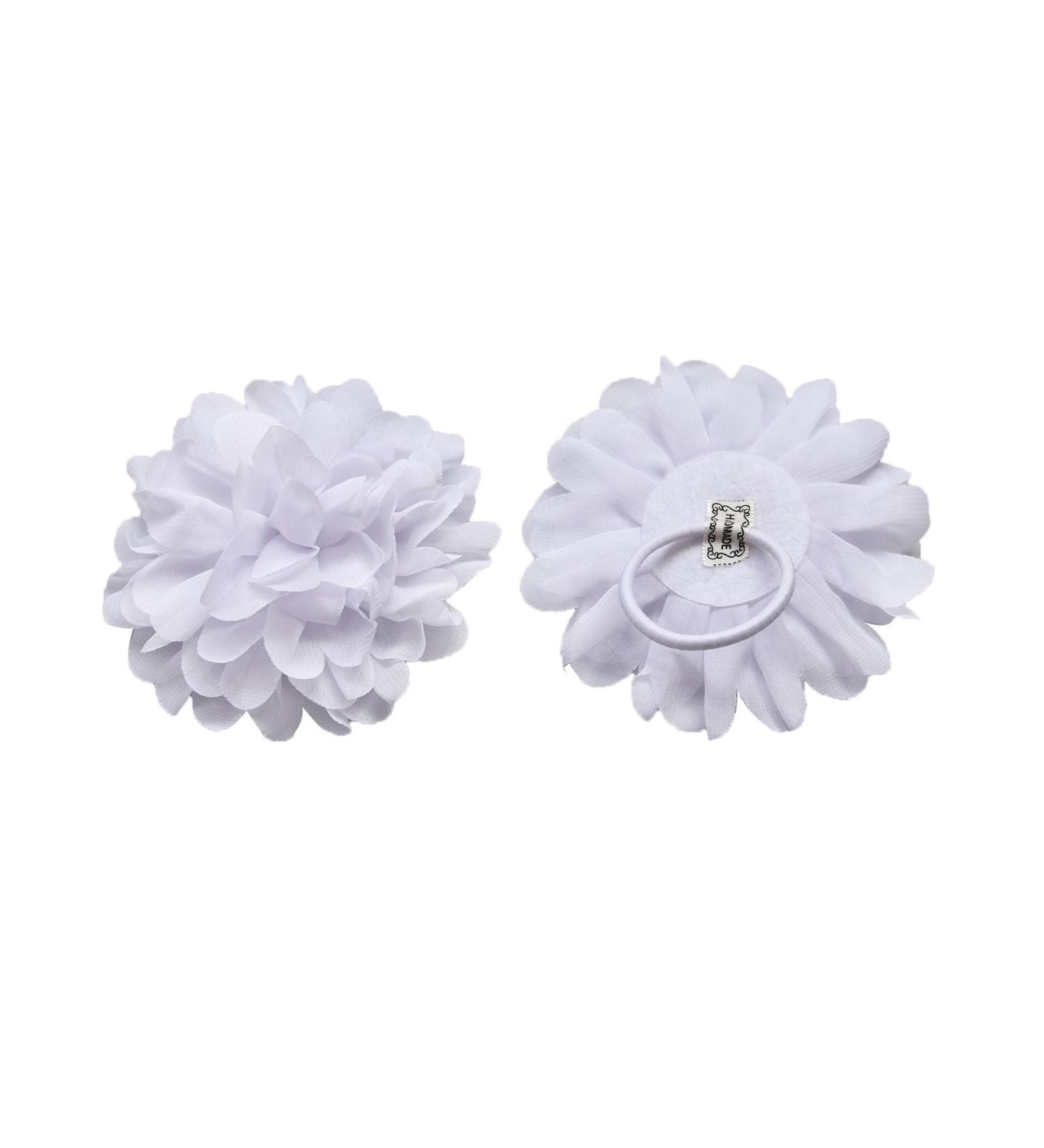 PrettyBoutique Girls Kids Women Chiffon Flower Hair Band Ponio Elastic Ponytail Bobble Accessories (10cm White) - Buy Online on GoSupps.com