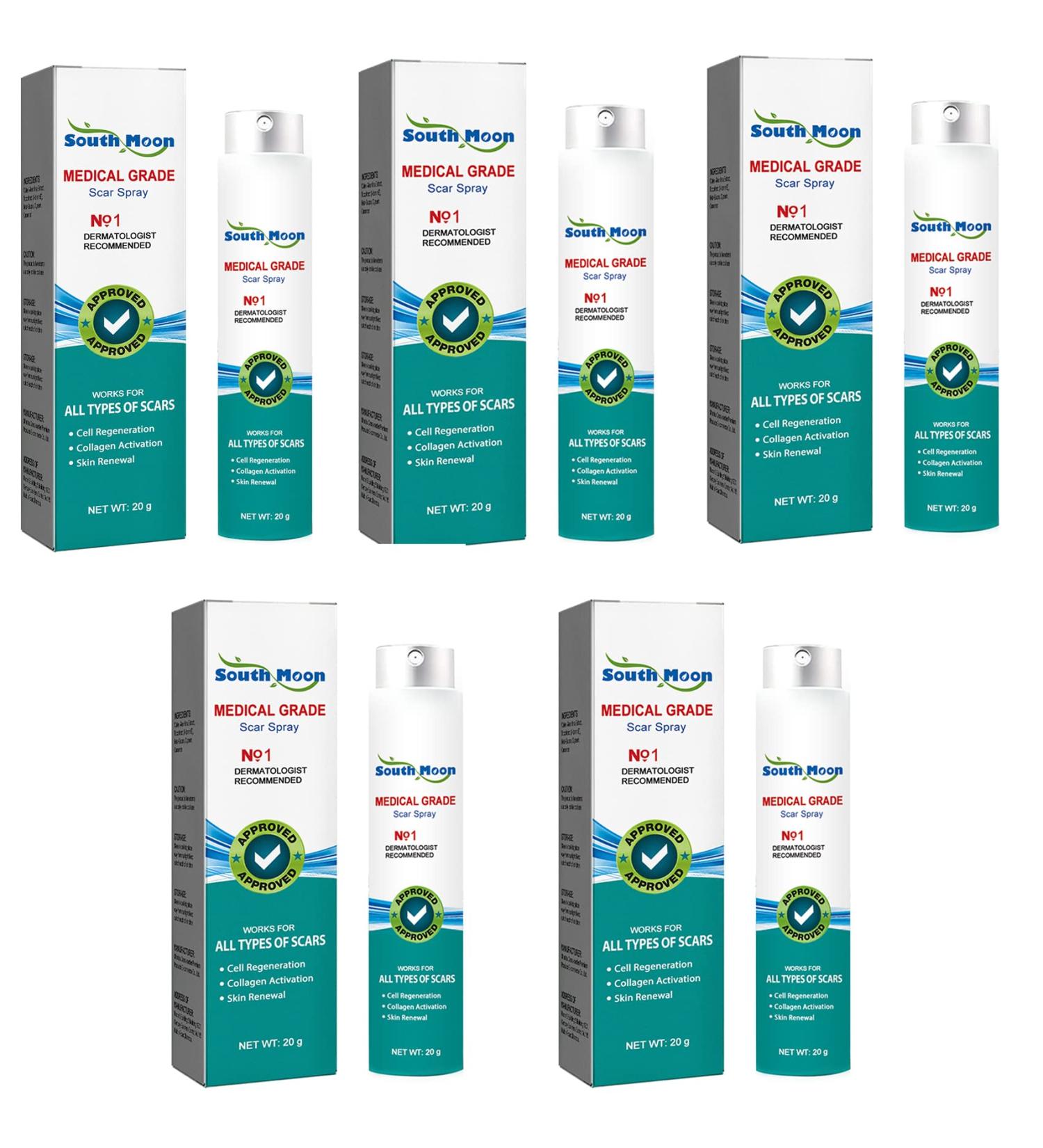 Advanced Scar Removal Spray - Medical Grade Treatment for Acne Scars and Dark Spots - Gentle Skin Care (5PCS) - Buy Online on GoSupps.com