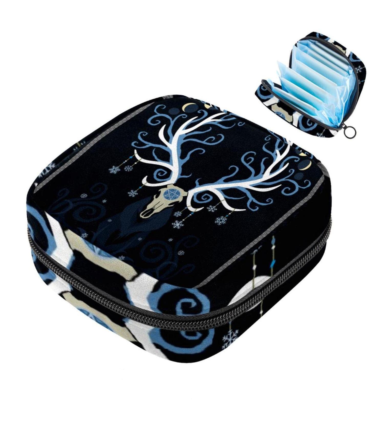 Portable Women's Napkin Storage Bag | Trunk Sheep Design | Menstrual Cup & Bandages Organizer - Perfect for First Periods | Color 3 - Buy Online on GoSupps.com