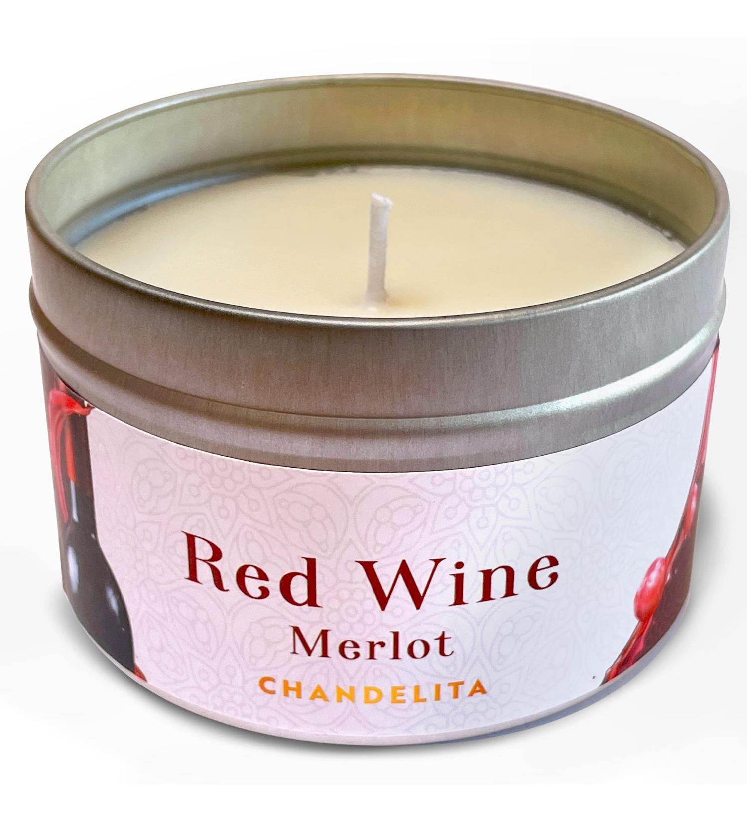 Chandelita Rotwein Merlot Candle | Natural Soy Wax | Relax & Meditate | Well-Being Fragrance - Buy Online on GoSupps.com