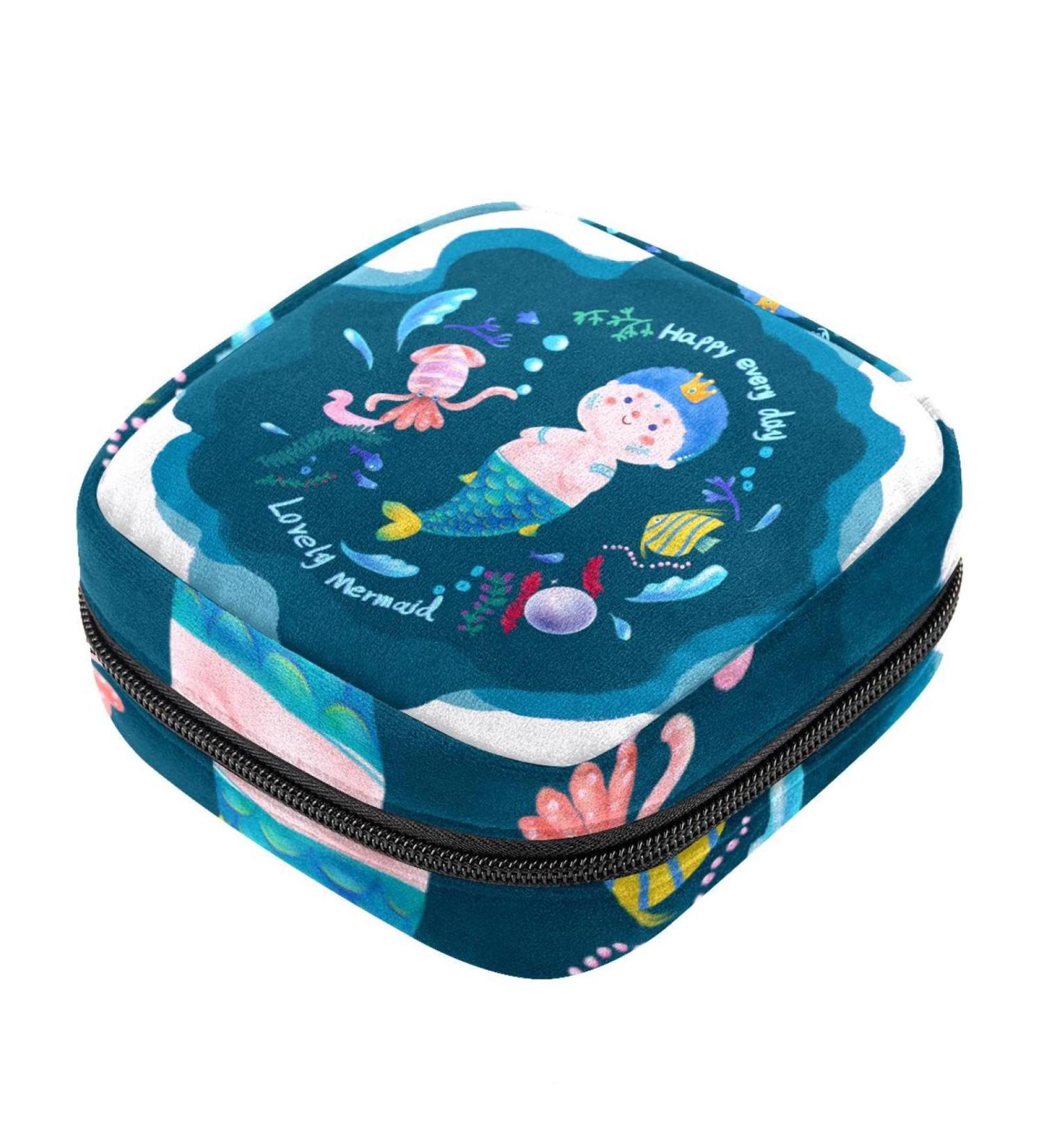Multicoloured Fish Makeup Bag for Women and Girls - Travel Cosmetic Organizer with Zipper Pouch - Buy Online on GoSupps.com