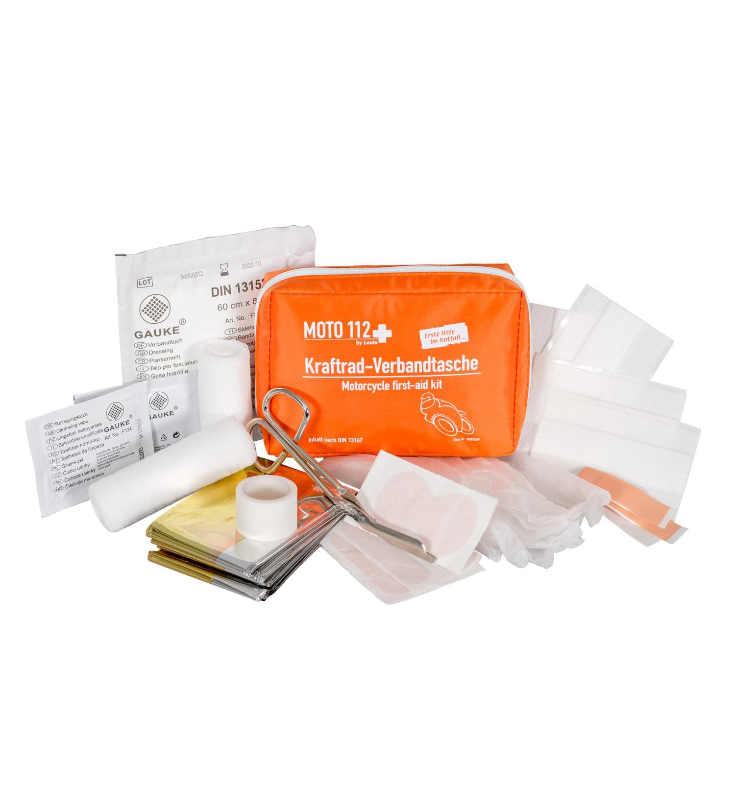 Buy Moto112+ Motorcycle Bandage Pocket | Dust & Splash-Protected First Aid Kit | Mini 15x12x4cm Motorcycle First Aid Box - Buy Online on GoSupps.com