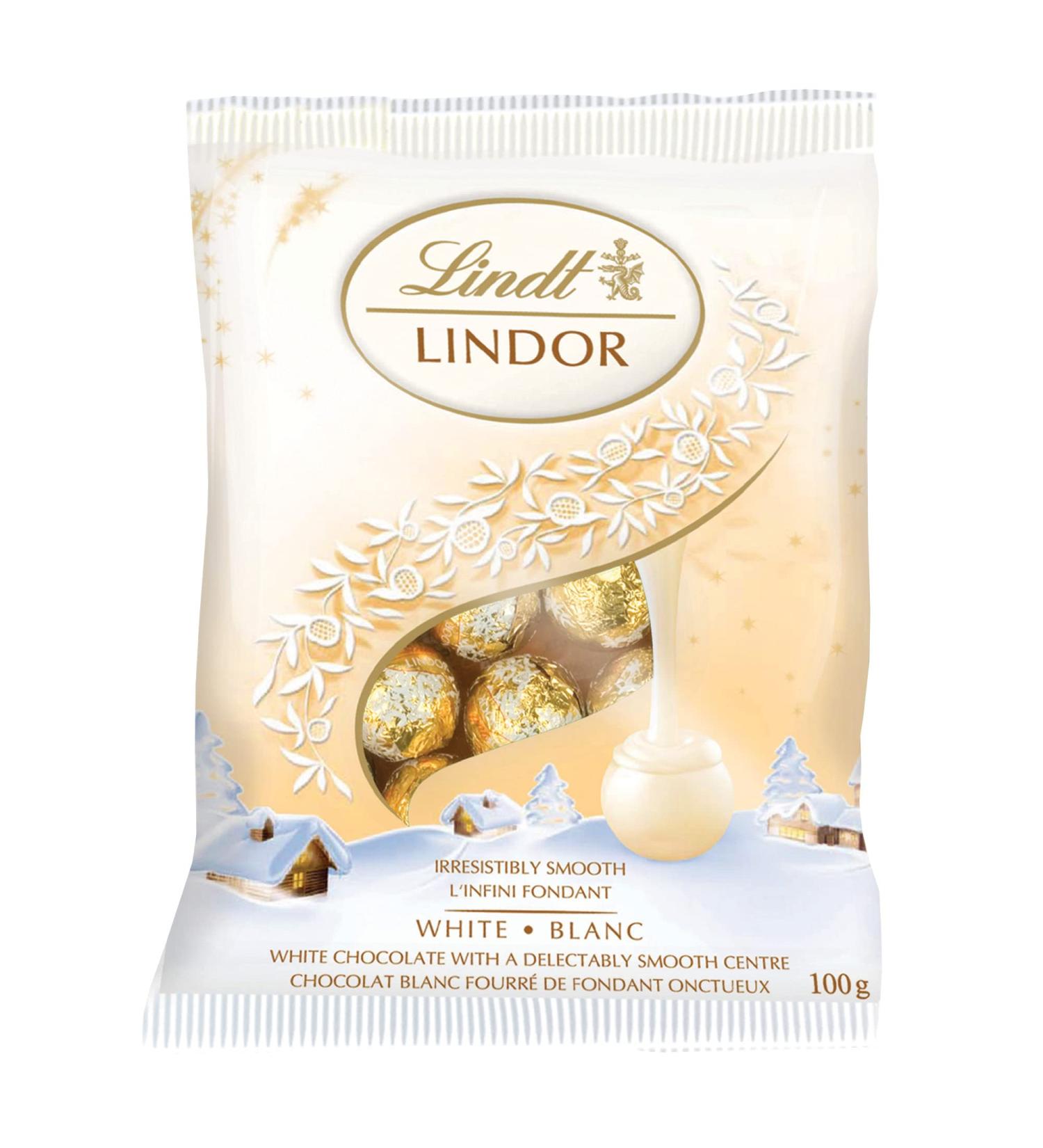 Lindt LINDOR Mini White Chocolate Balls 100-Gram Bag White Chocolate 100g - Buy Online on GoSupps.com