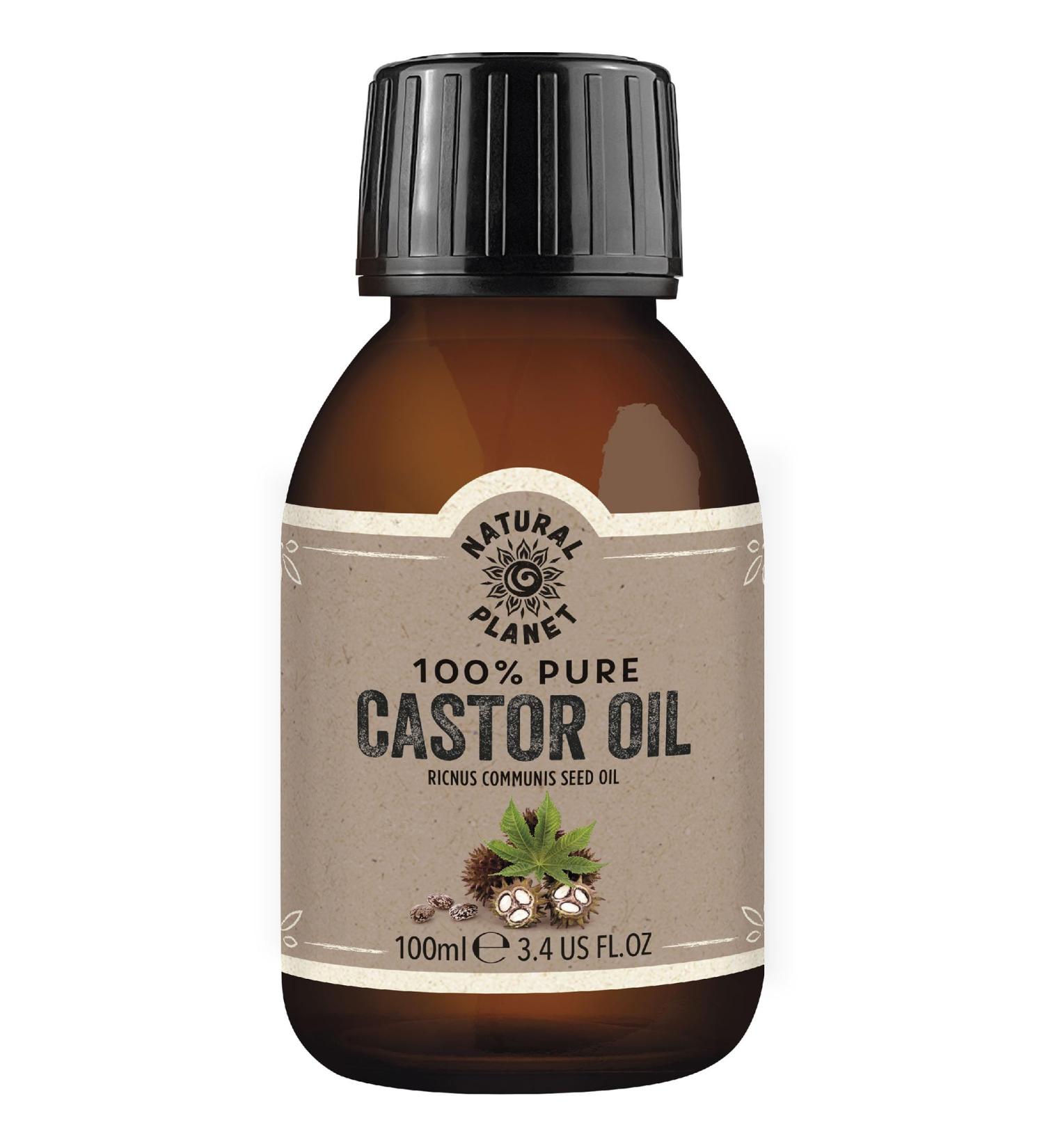 Natural Planet Castor Oil 100ml - Cold Pressed, 100% Pure & Hexane-Free for Eyelashes, Eyebrows, and Hair Growth | Pack of 1 - Buy Online on GoSupps.com